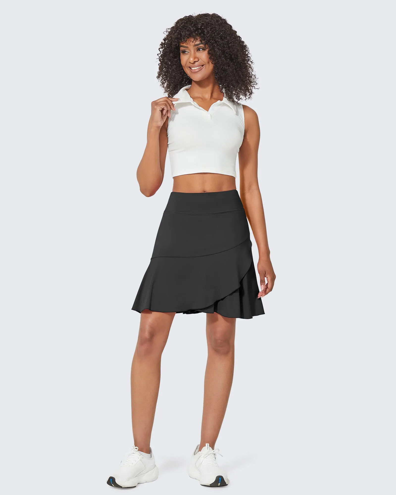 High-Waist Pleated Casual Skorts 20'' sold by G4free product image thumbnail 4