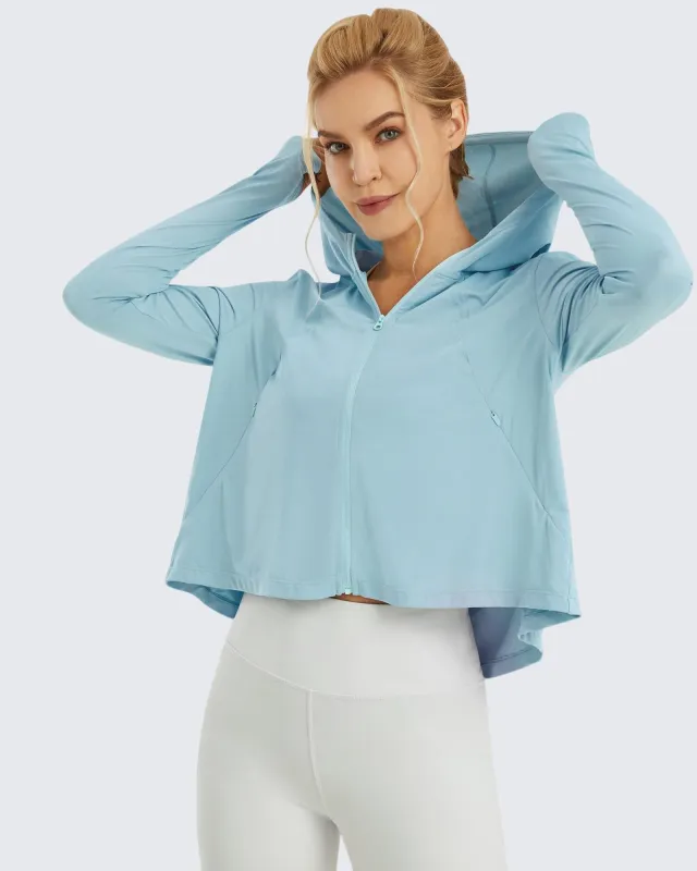 UV Sun Crop Zip Hoodie Long Sleeve sold by G4free