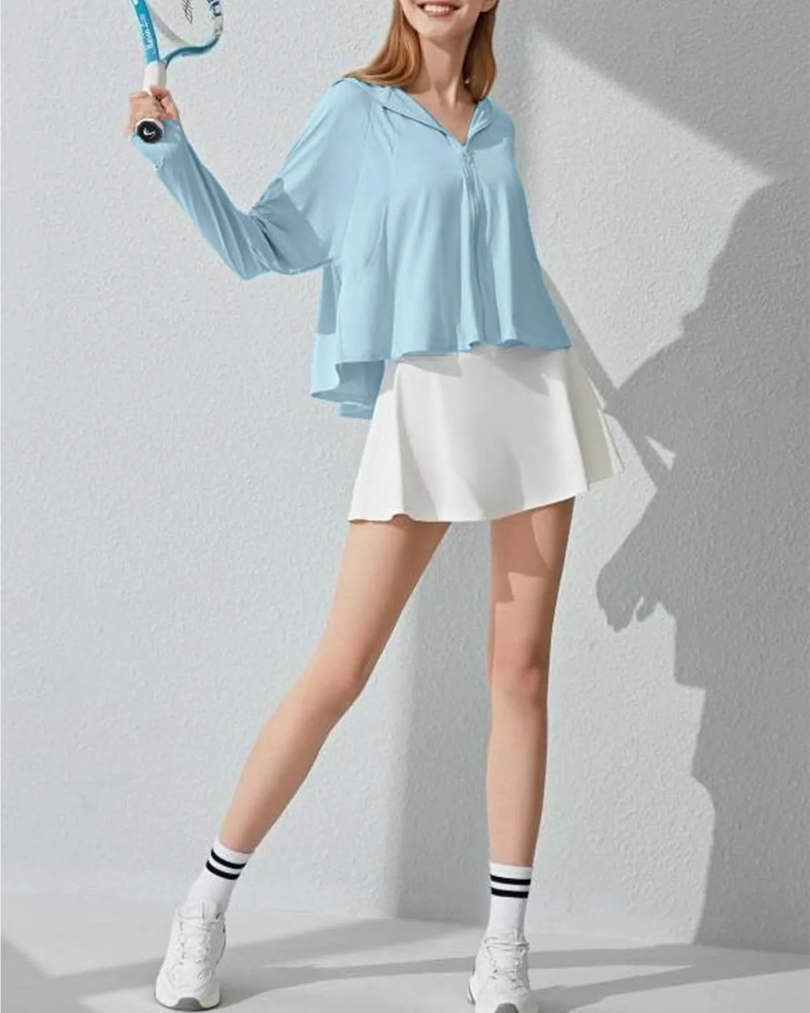 UV Sun Crop Zip Hoodie Long Sleeve sold by G4free product image thumbnail 2