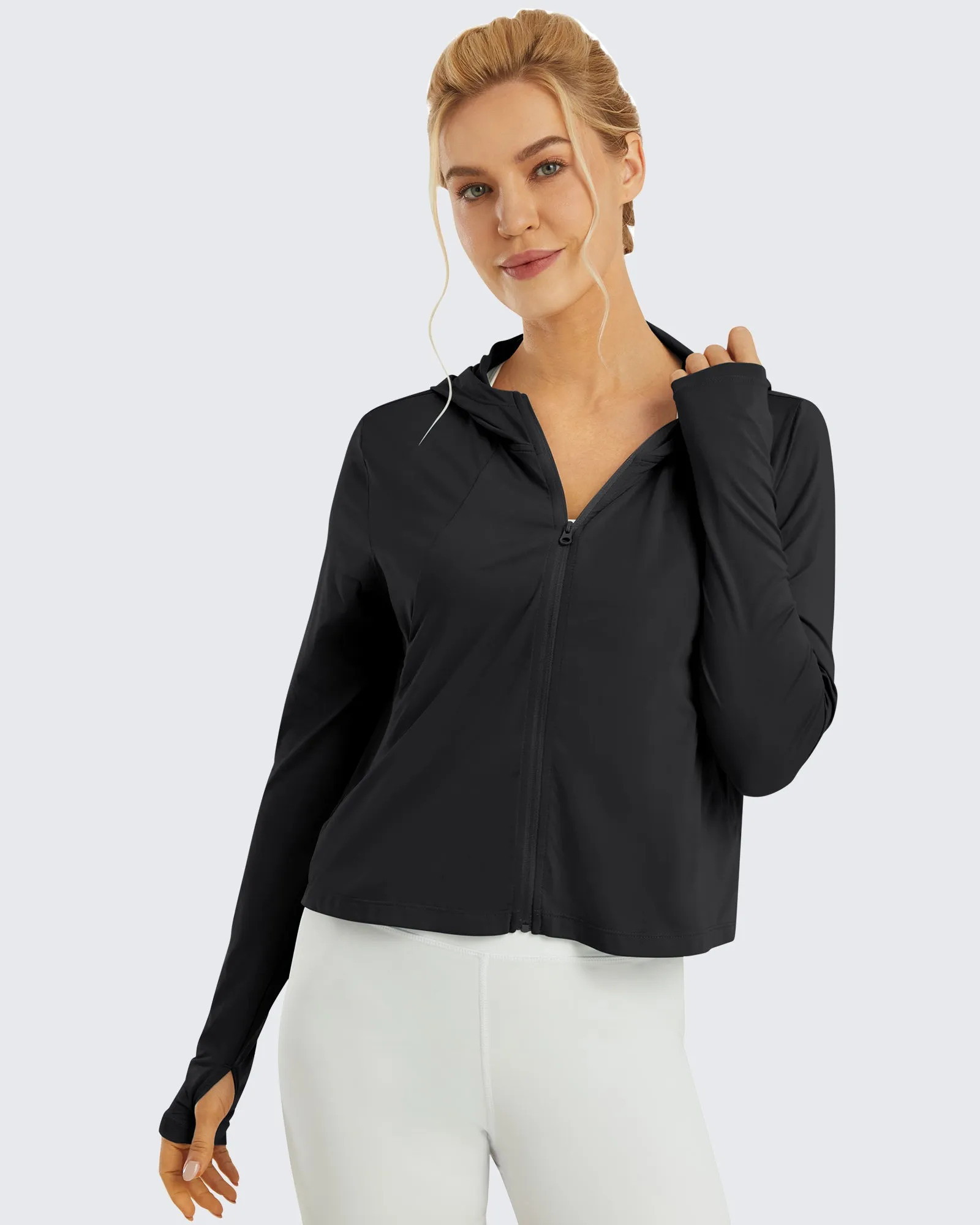 UV Sun Crop Zip Hoodie Long Sleeve sold by G4free product image thumbnail 3