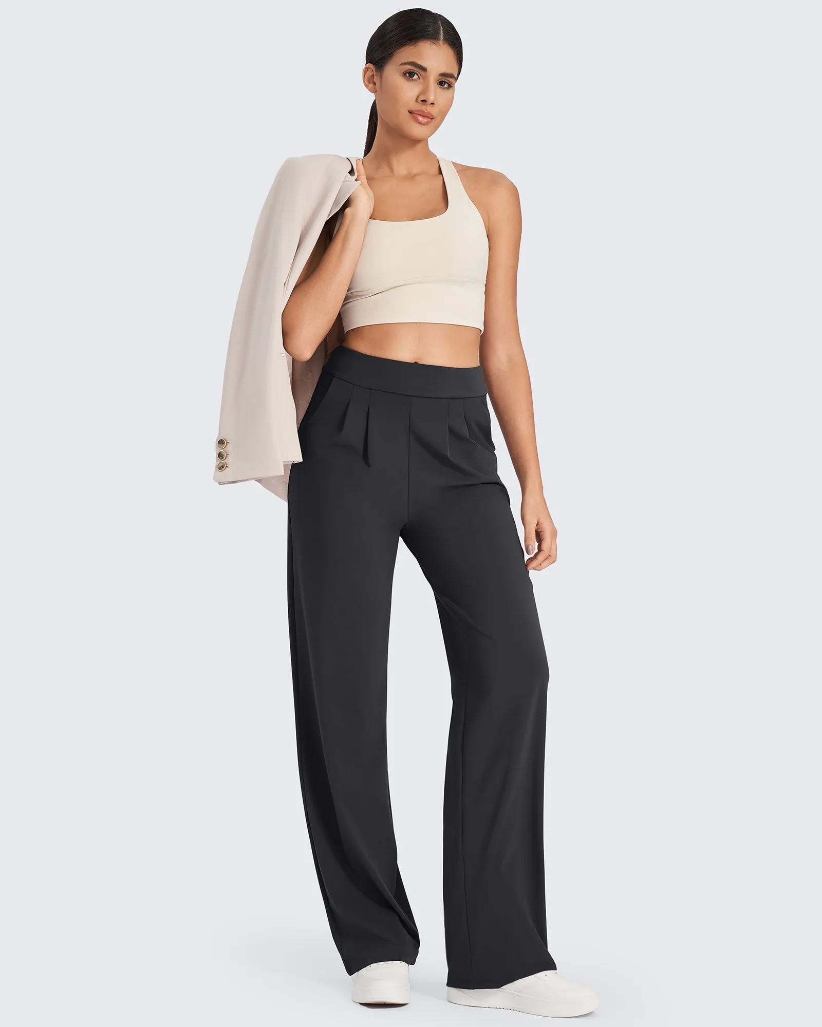 High-Waist Work Wide Leg Pants sold by G4free product image thumbnail 4