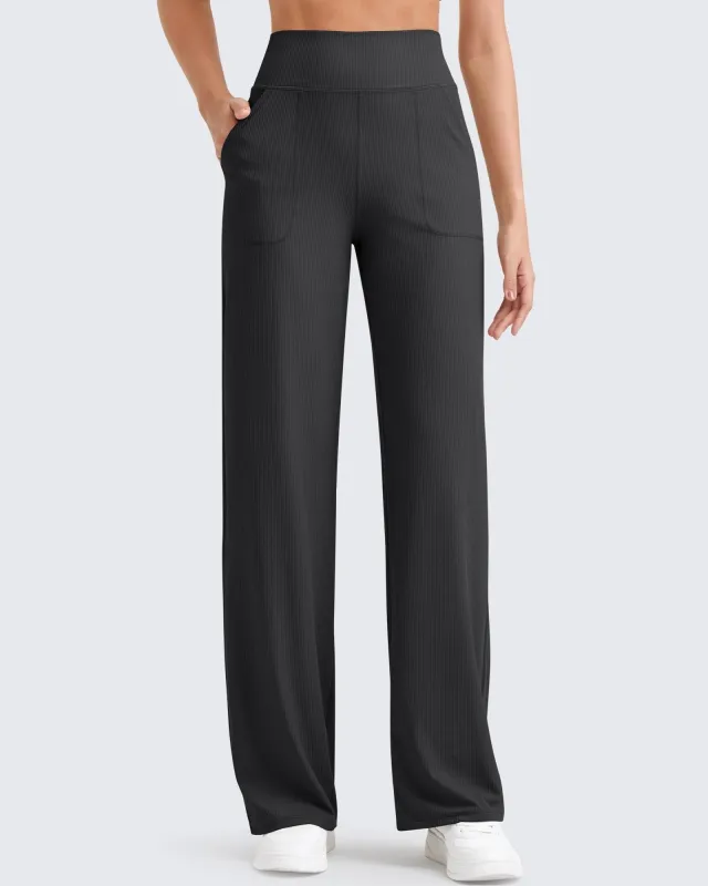 Ribbed High-Rise Seamless Work Pants sold by G4free