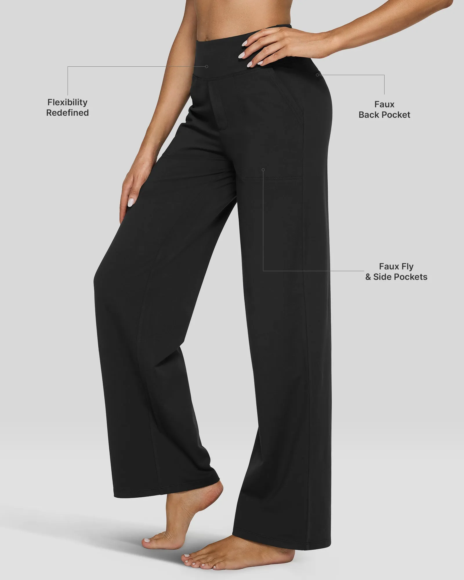 EverGoing Loose High-Waist Business Casual Pants 33'' sold by G4free product image thumbnail 3