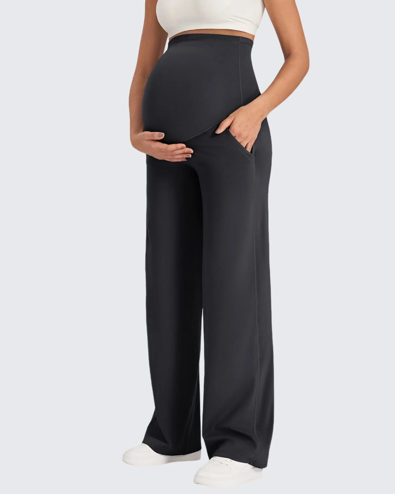 EverGoing Maternity Stretch Wide Leg Pants sold by G4free product image thumbnail 4