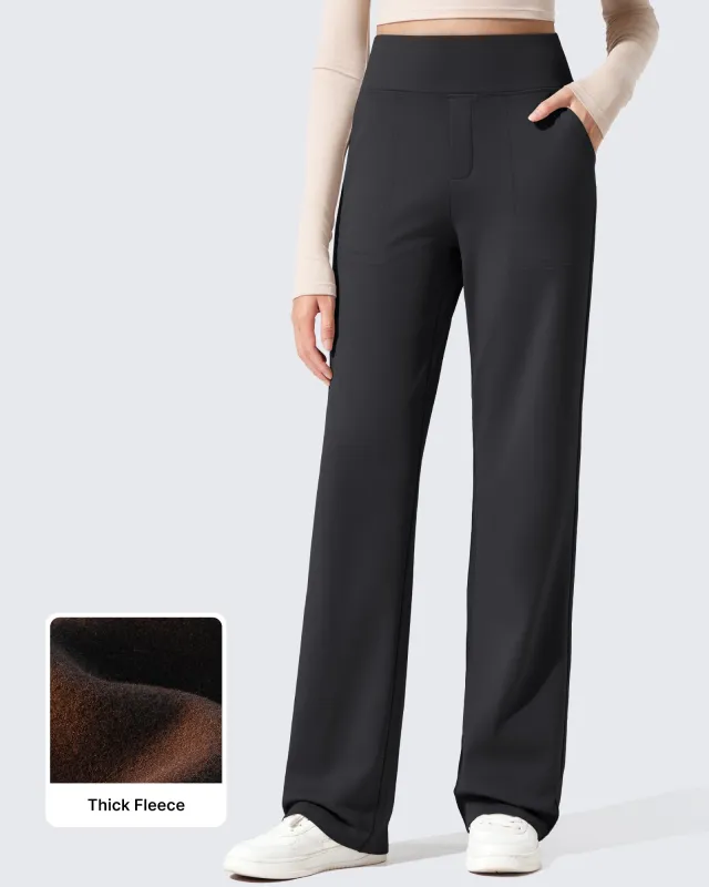 EverGoing Fleece Lined High-Waisted Dressy Pants made by G4free