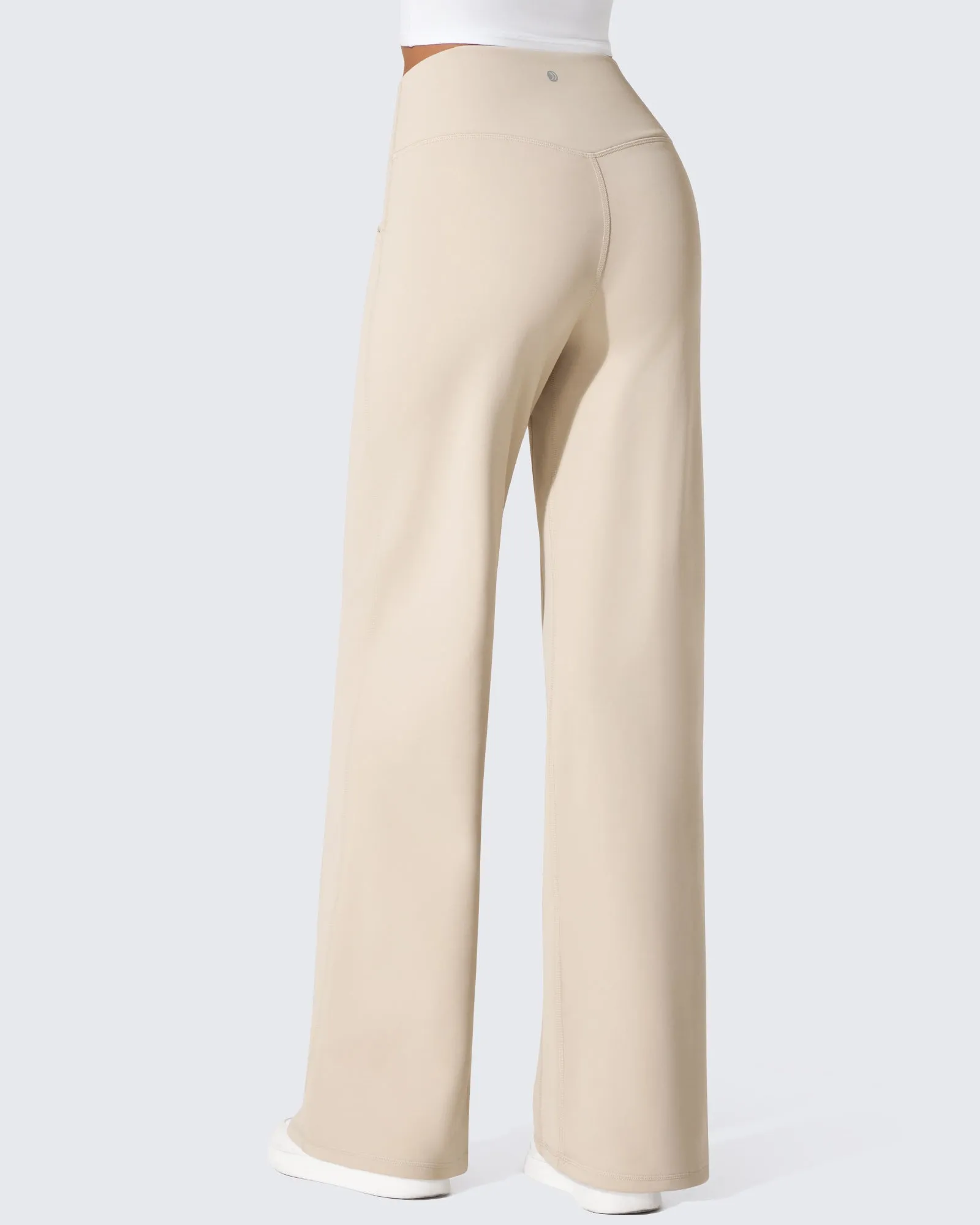 Fleece Lined High-Waist Wide Leg Thermal Trousers sold by G4free product image thumbnail 2