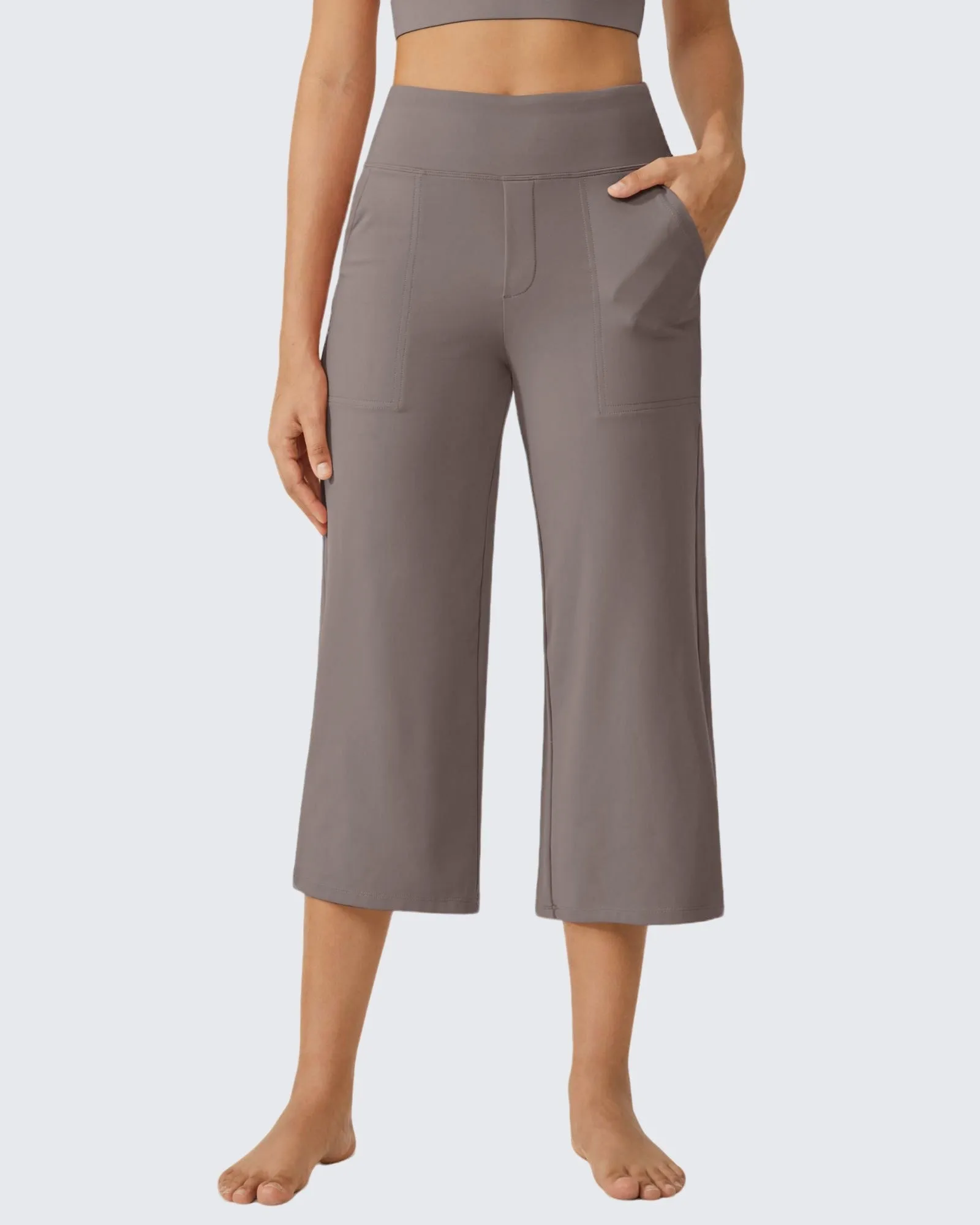 EverGoing Wide Leg High-Waist Casual Capri Pants sold by G4free
