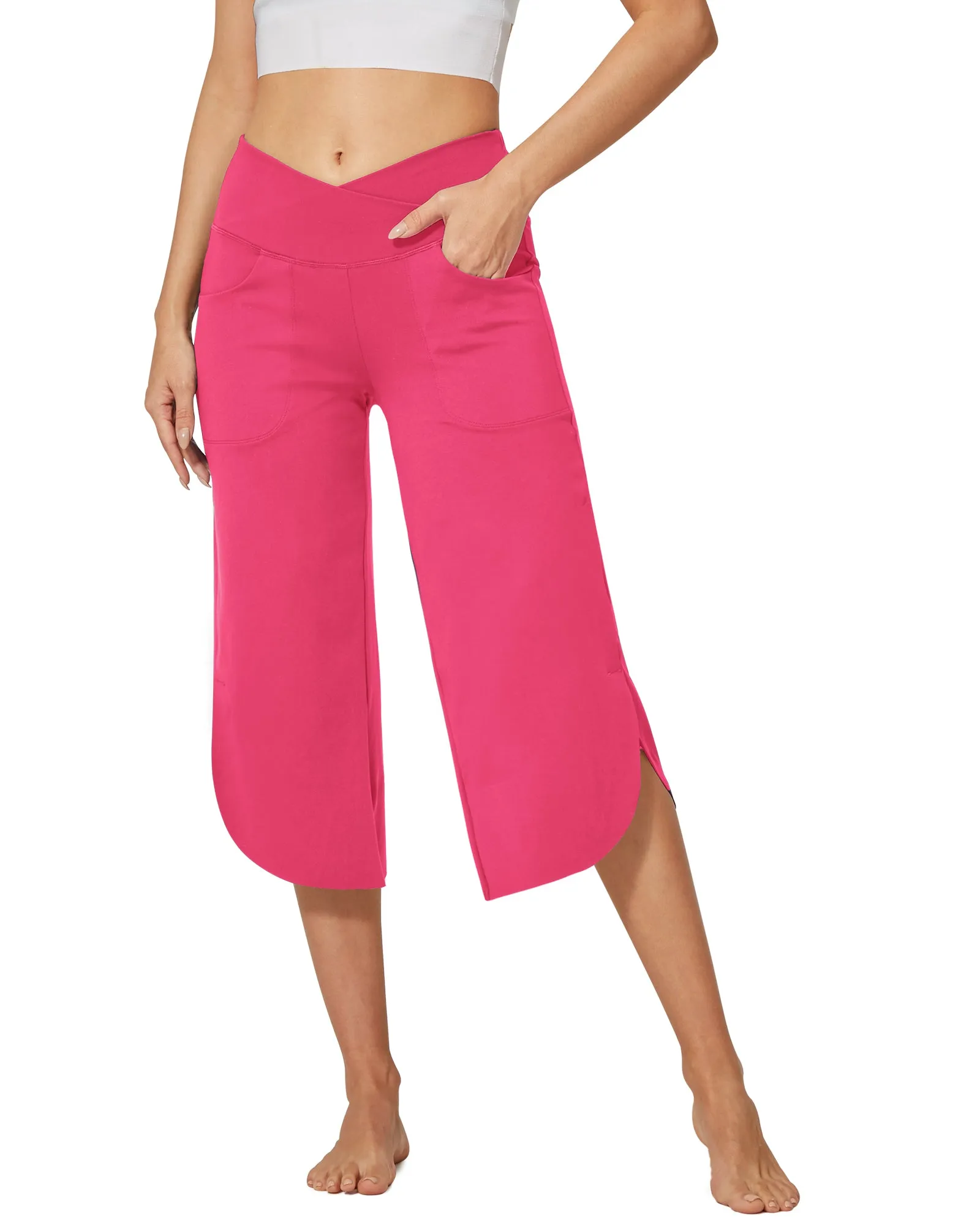 EverGoing Wide Leg High-Waist Crossover Capri Pants 21 sold by G4free product image thumbnail 5