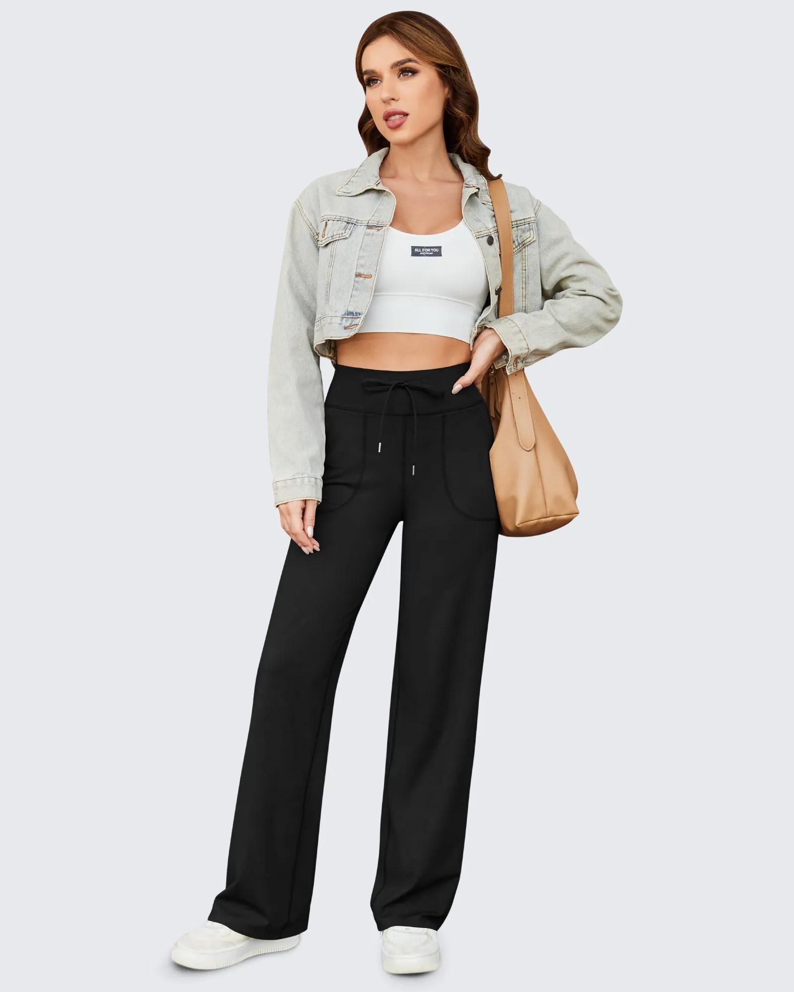 EverGoing Business Casual High-Waist Wide Leg Pants Petite sold by G4free product image thumbnail 3