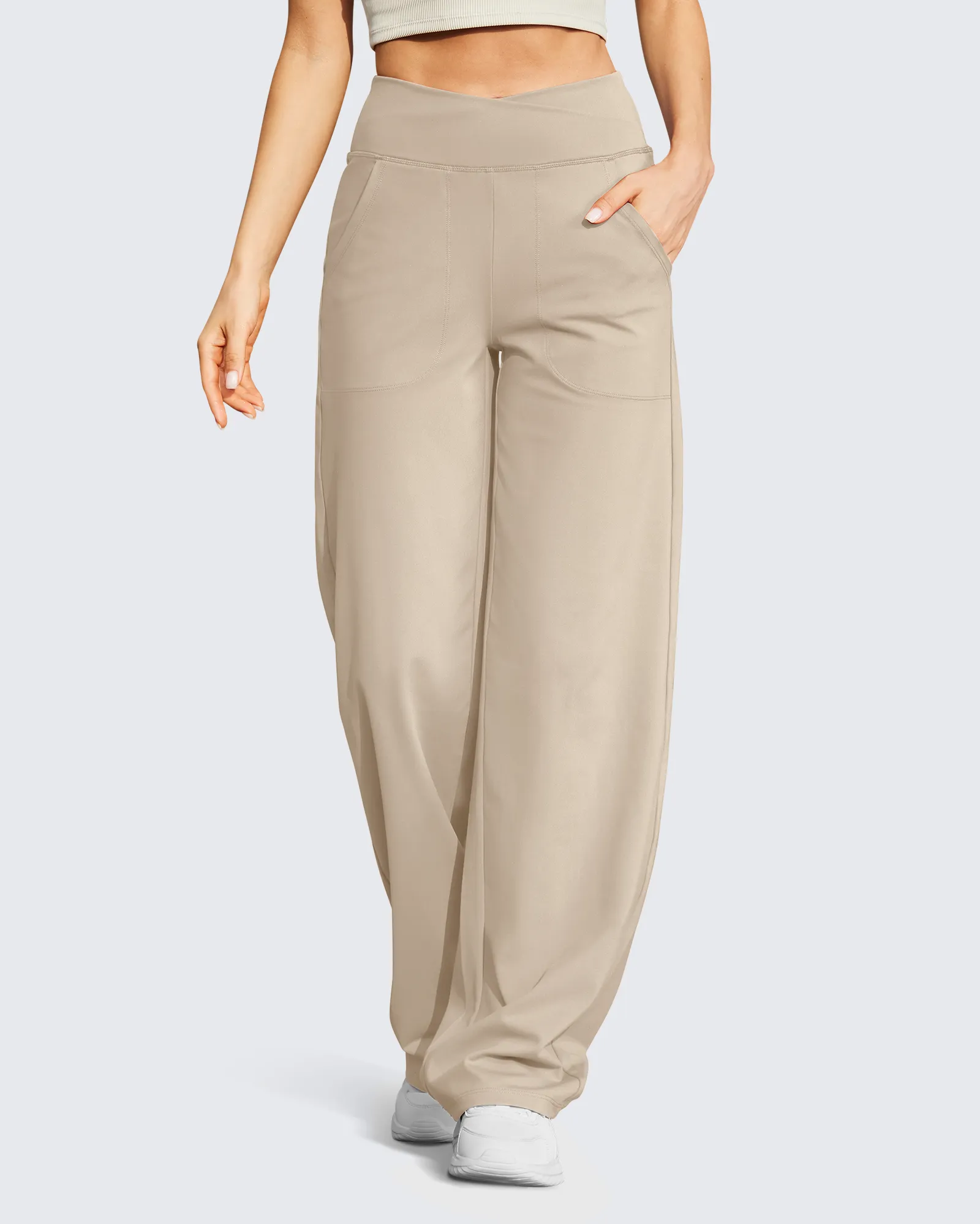 EverGoing Wide Leg High-Waist Casual Pants Petite sold by G4free