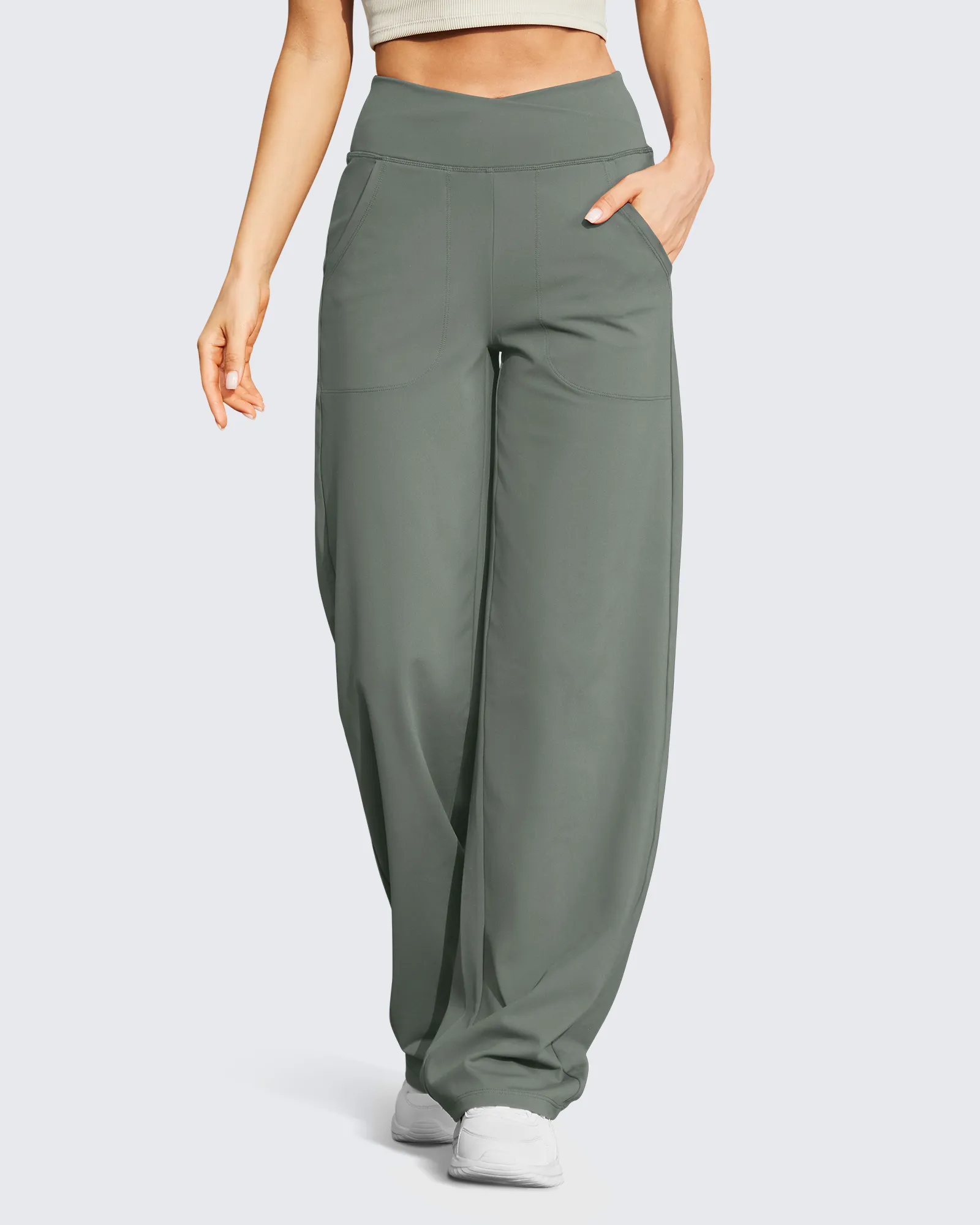 EverGoing Wide Leg High-Waist Casual Pants Petite sold by G4free product image thumbnail 4
