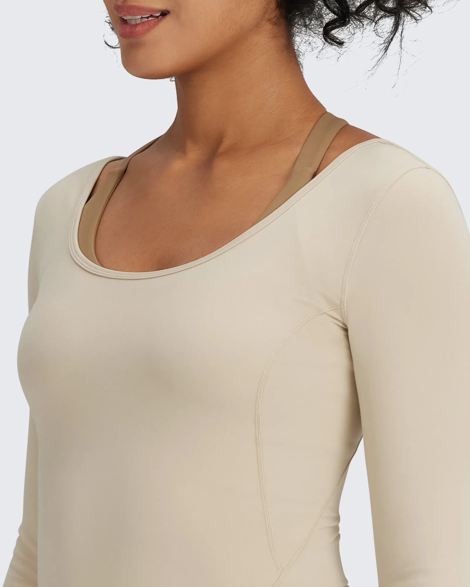 BareFeel Slim Scoop Neck Open Back Long Sleeve sold by G4free product image thumbnail 2