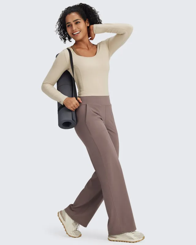 BareFeel Slim Scoop Neck Open Back Long Sleeve sold by G4free