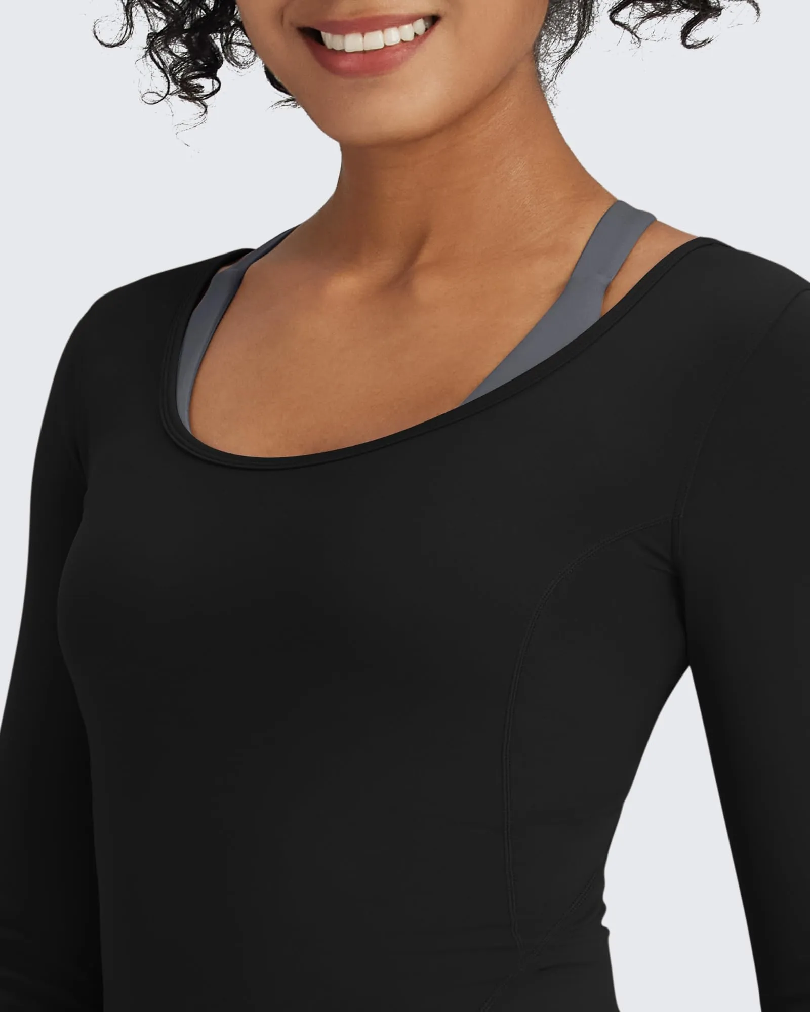 BareFeel Slim Scoop Neck Open Back Long Sleeve sold by G4free product image thumbnail 5