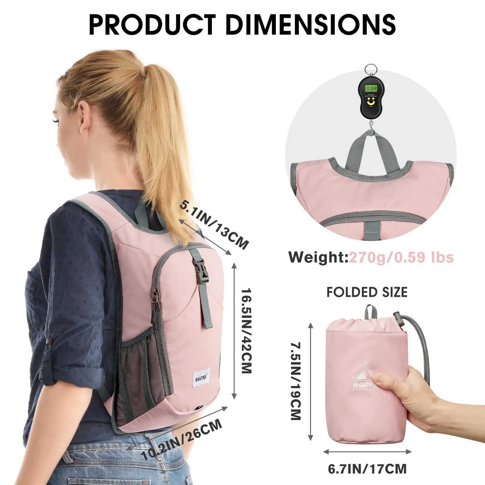 G4Free 10L Lightweight Small Hiking Backpack sold by G4free product image thumbnail 5