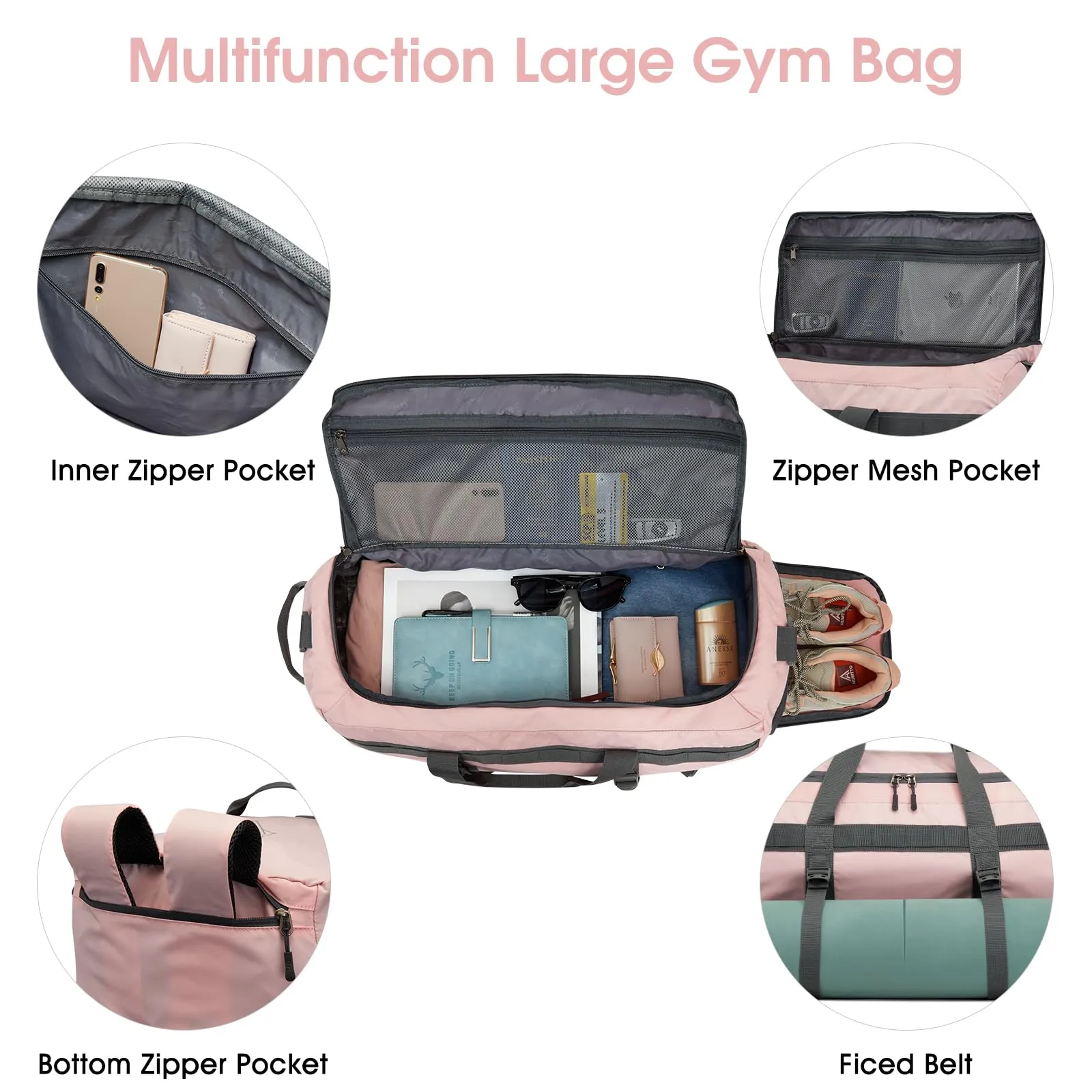 G4Free 45L Duffle Gym Bag for Women Men sold by G4free product image thumbnail 4