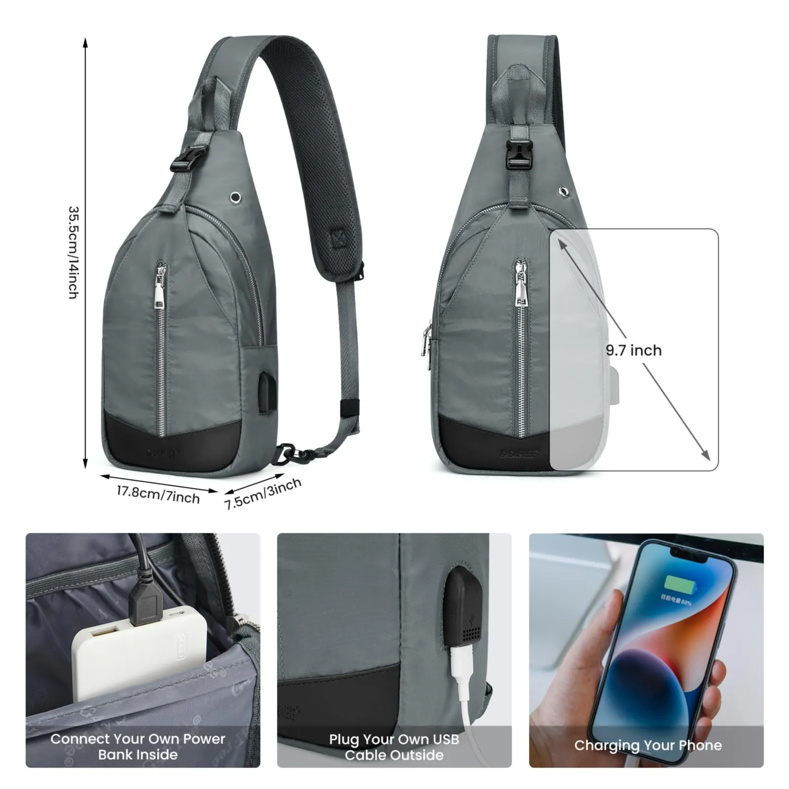 G4Free Sling Bag RFID Blocking Crossbody Sling Bag sold by G4free product image thumbnail 5