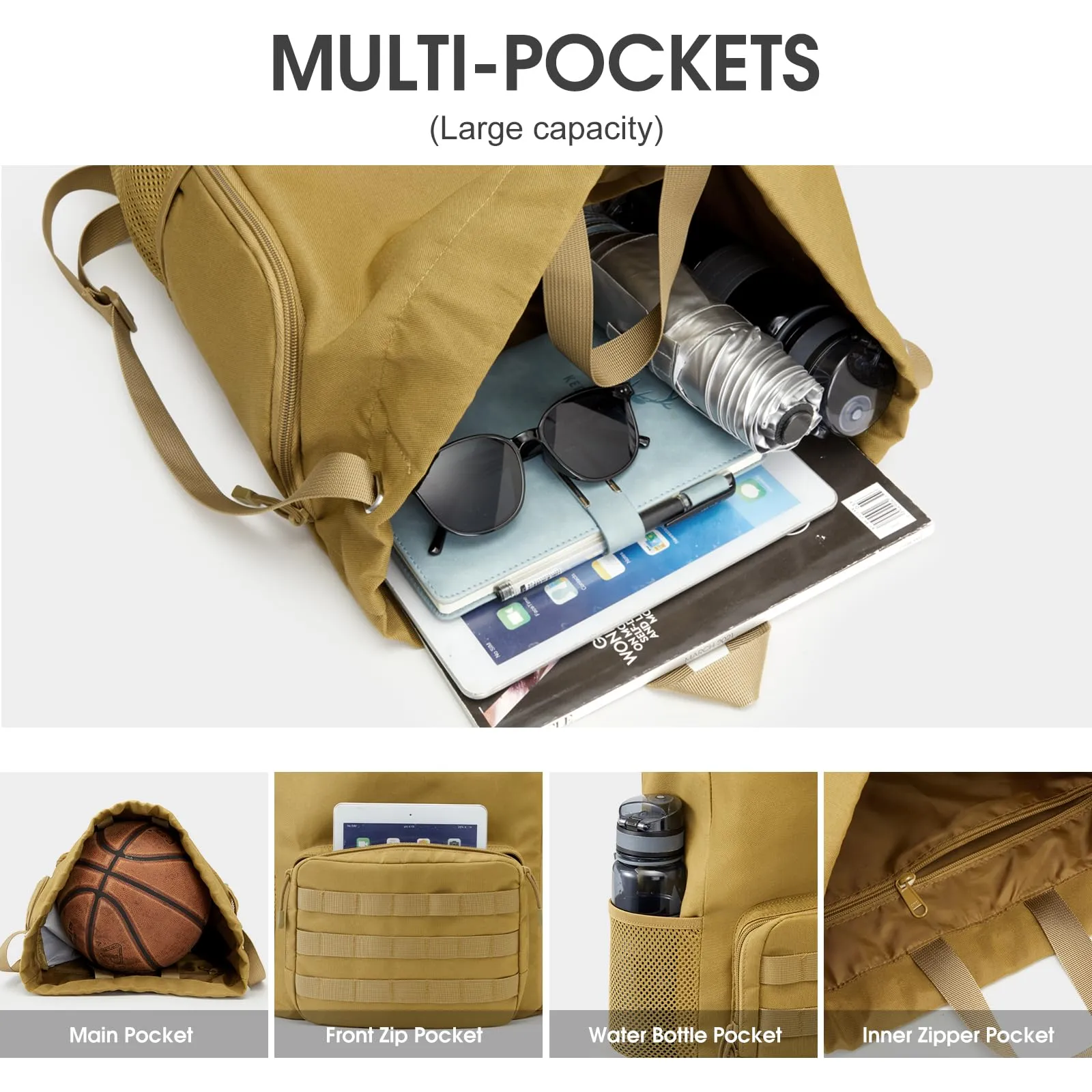 G4Free Drawstring Backpack Sports Gym Bag with Shoes Compartment sold by G4free product image thumbnail 5