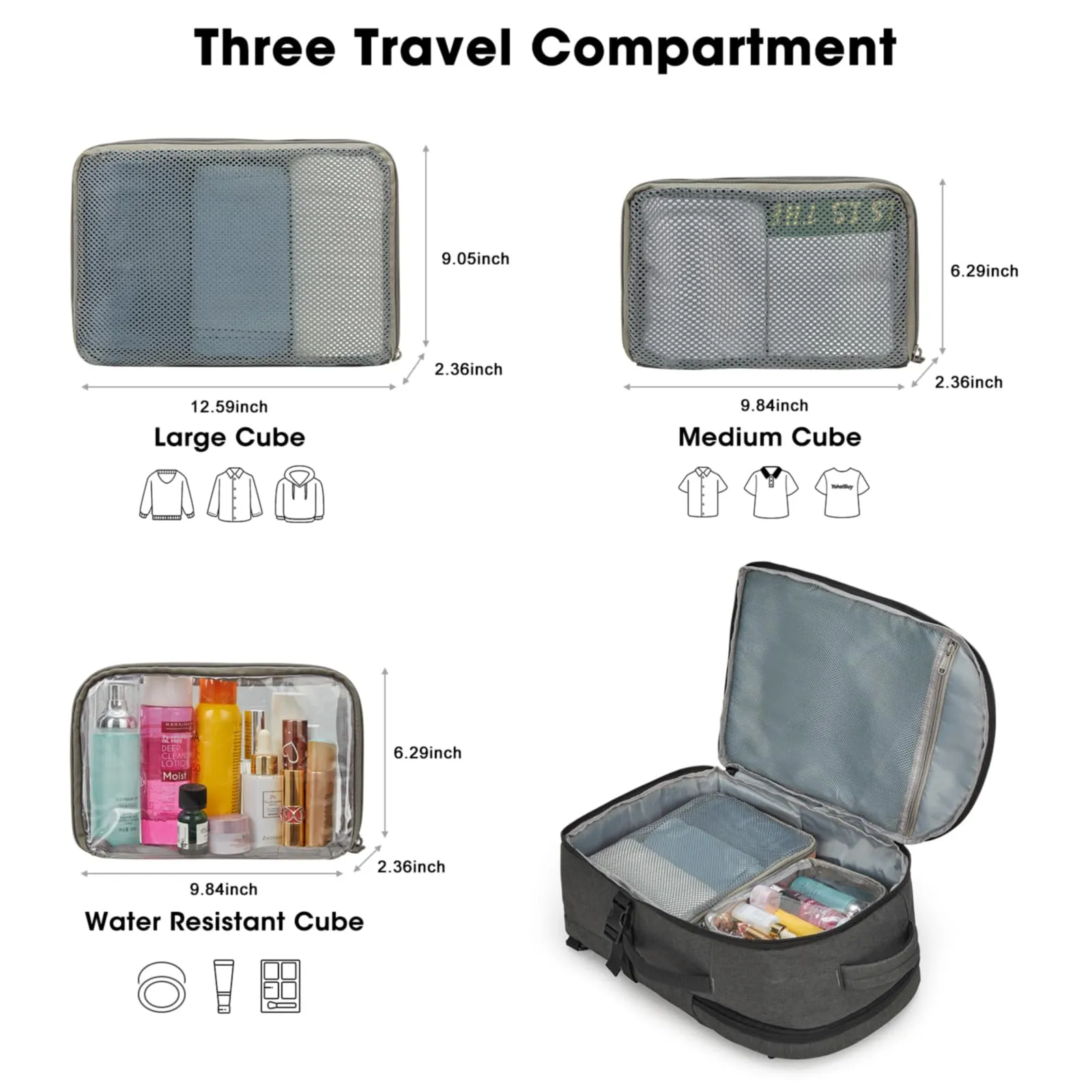 G4Free 40l Carry On Waterproof Travel Backpack For Women Men sold by G4free product image thumbnail 5