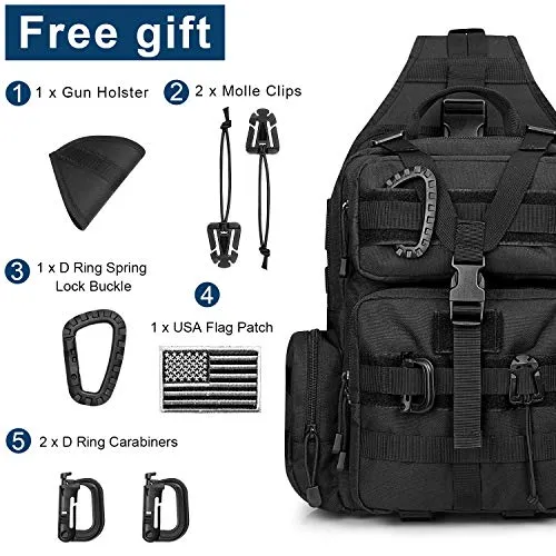 G4Free Tactical EDC Sling Bag Backpack with Pistol Holster sold by G4free product image thumbnail 3