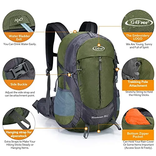 G4Free 35L Outdoor Sports Travel Daypack with Rain Cover sold by G4free product image thumbnail 3