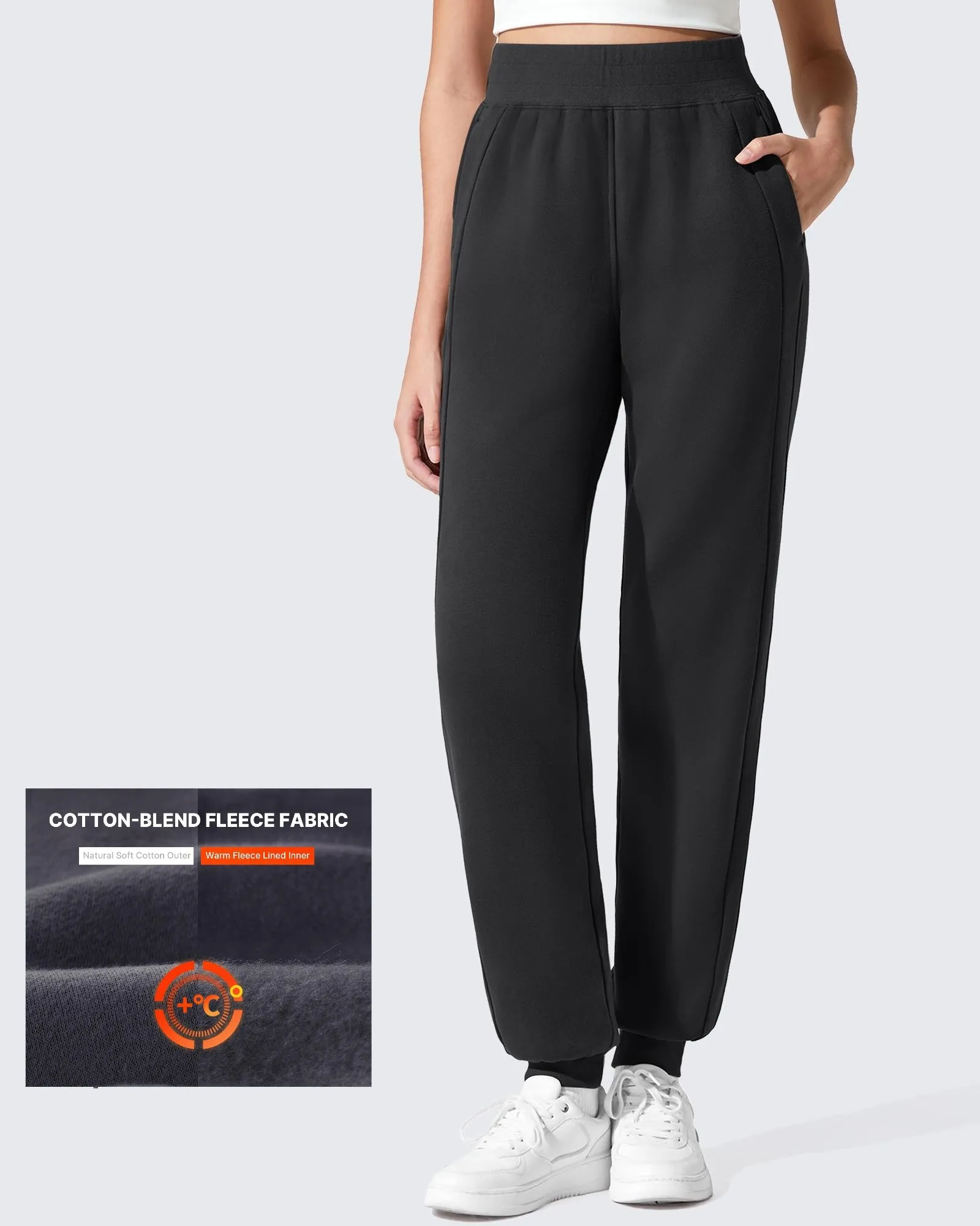 Flurrylux Cotton Fleece-Lined Tapered Leg Joggers – Limited Offer sold by G4free