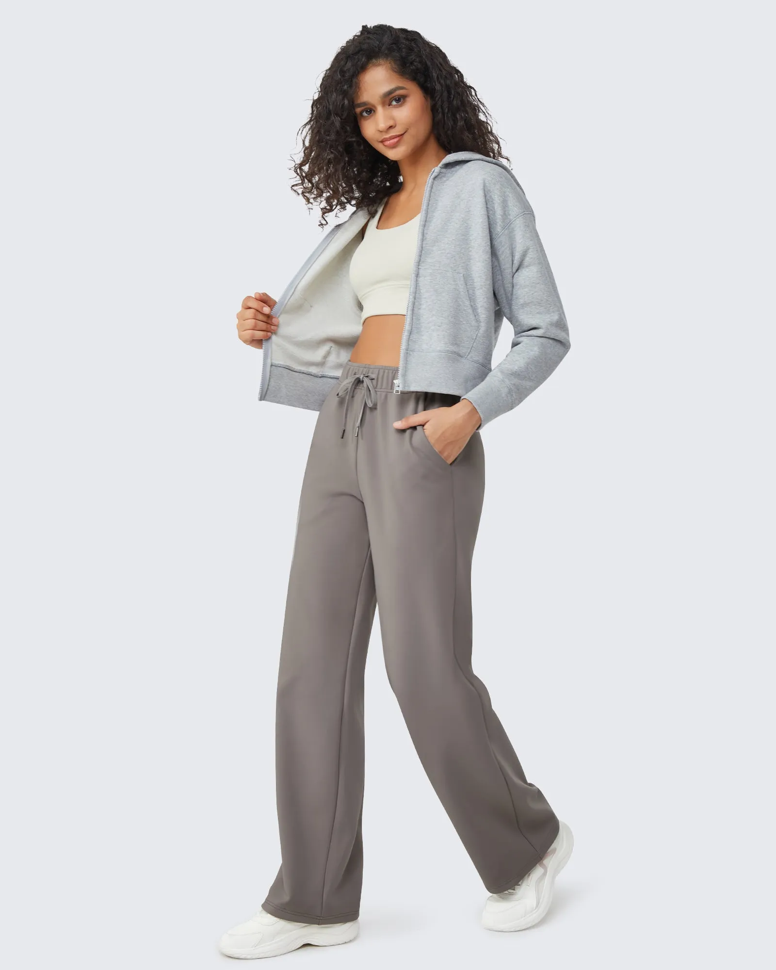 Loose Fleece-Lined Drawstring Mid-Waist Casual Pants – Limited Offer sold by G4free product image thumbnail 3