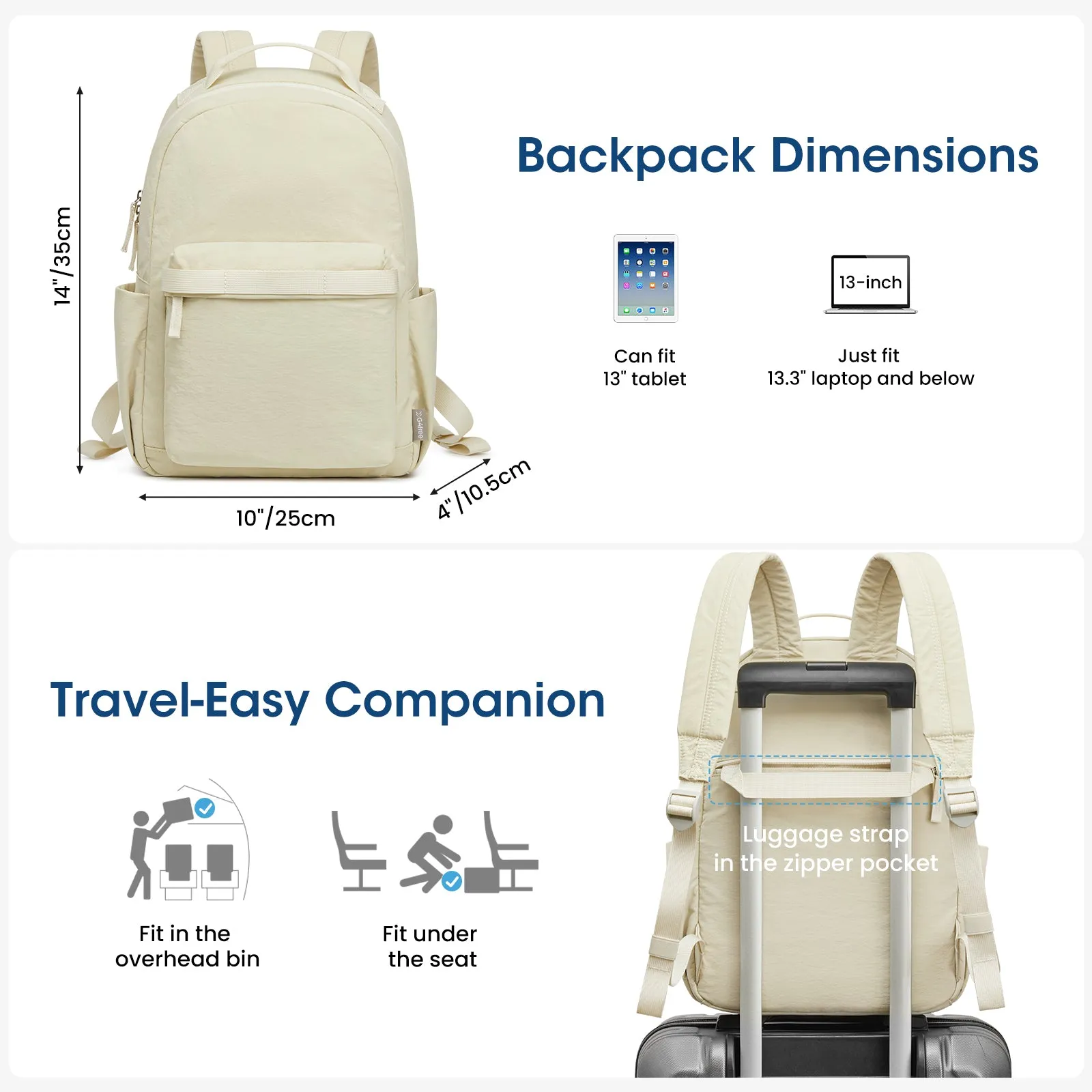 Women Nylon Mini Backpack Purse Daypack sold by G4free product image thumbnail 4