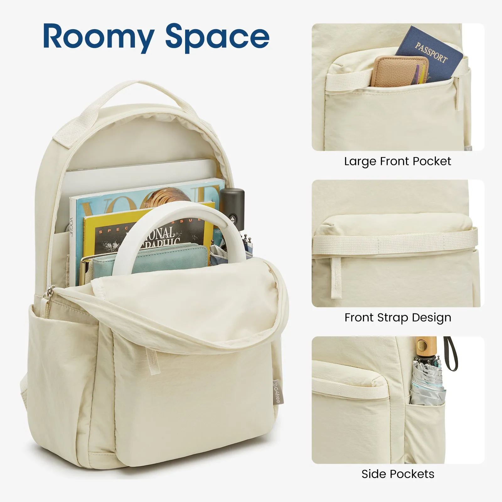 Women Nylon Mini Backpack Purse Daypack sold by G4free product image thumbnail 3