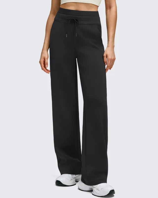 Smoofit Wide Leg Drawstring Double Layer Waist Pants sold by G4free