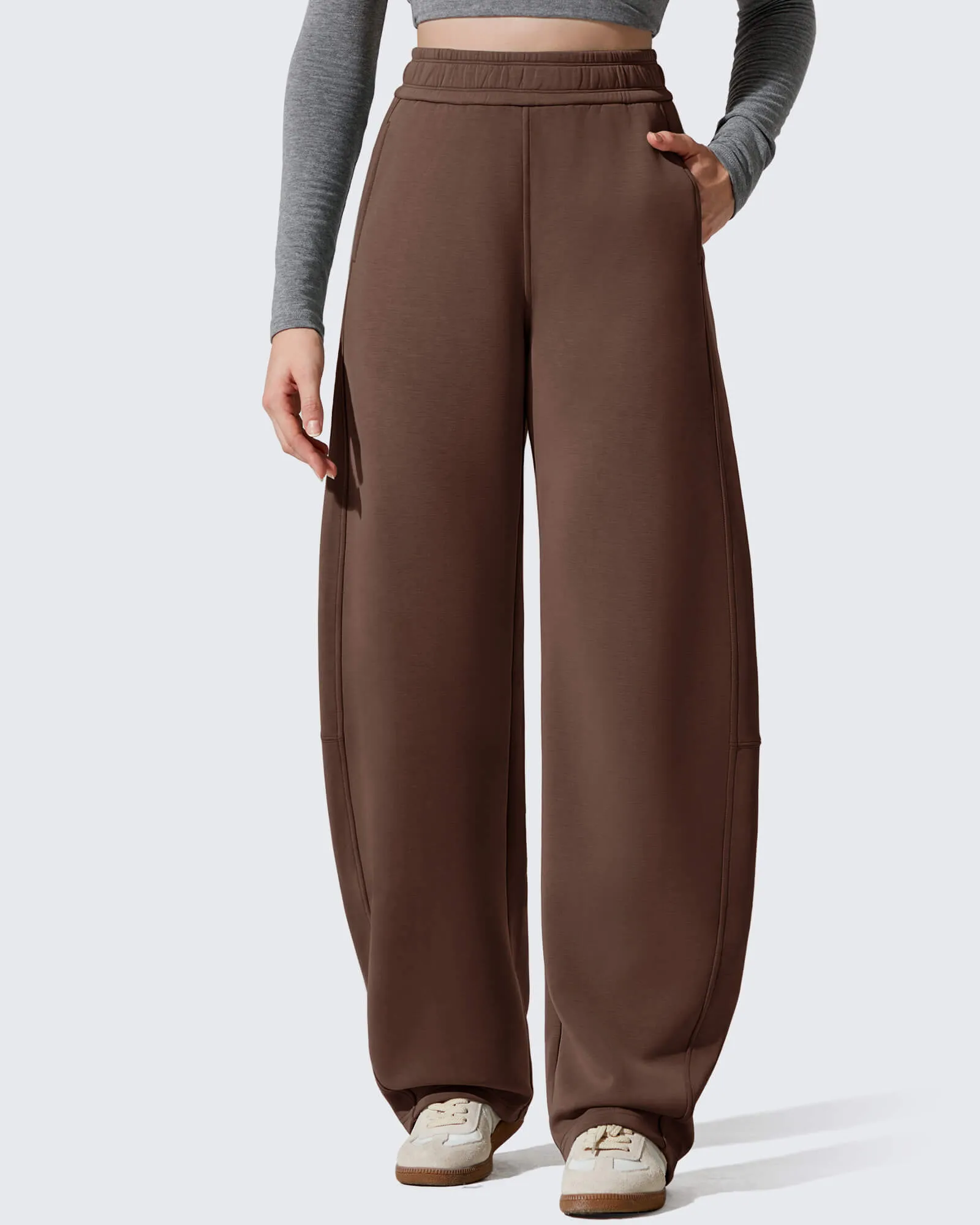 Smoofit Fleece Lined Baggy Barrel Wide Leg Sweatpants sold by G4free product image thumbnail 4
