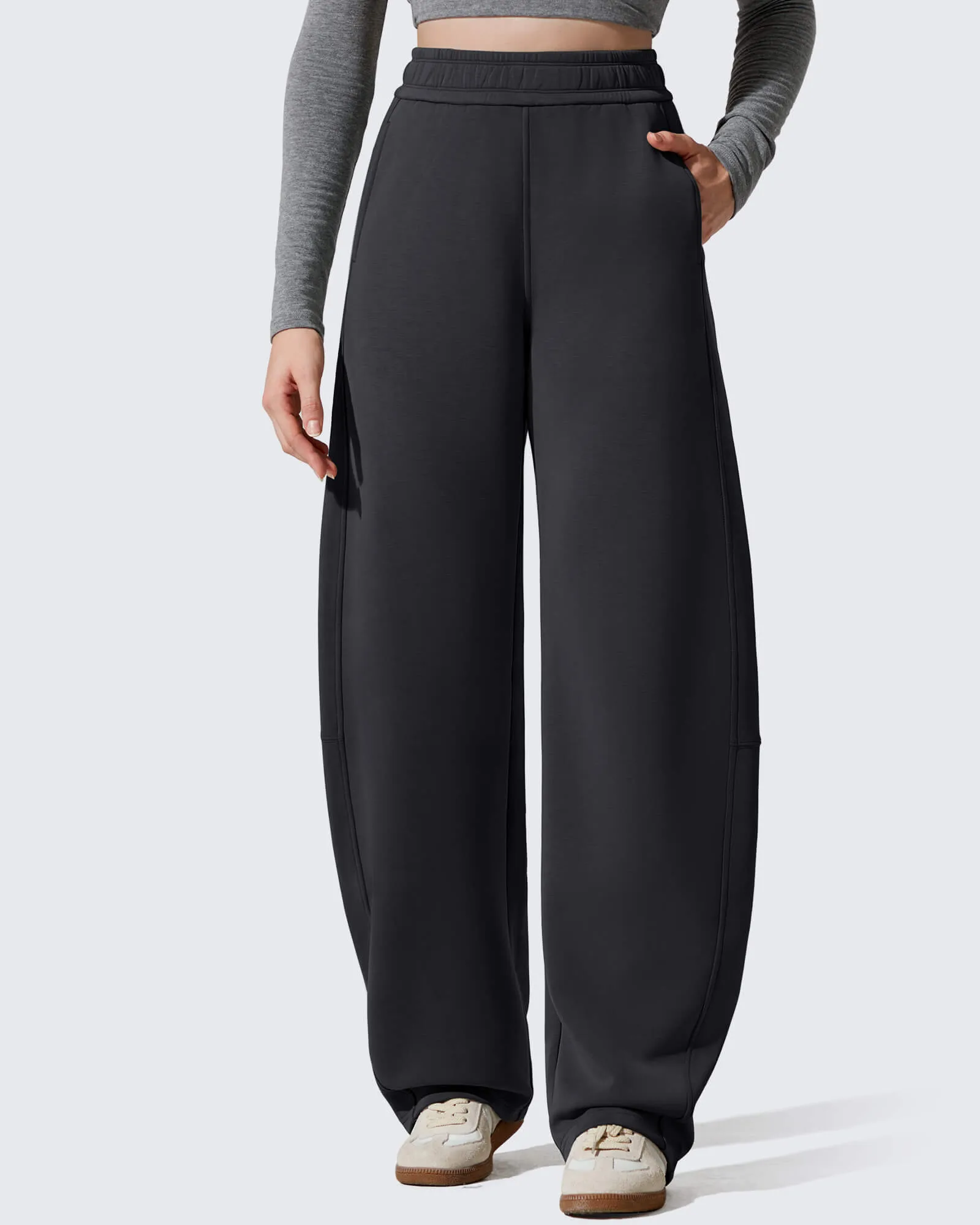 Smoofit Fleece Lined Baggy Barrel Wide Leg Sweatpants sold by G4free product image thumbnail 5