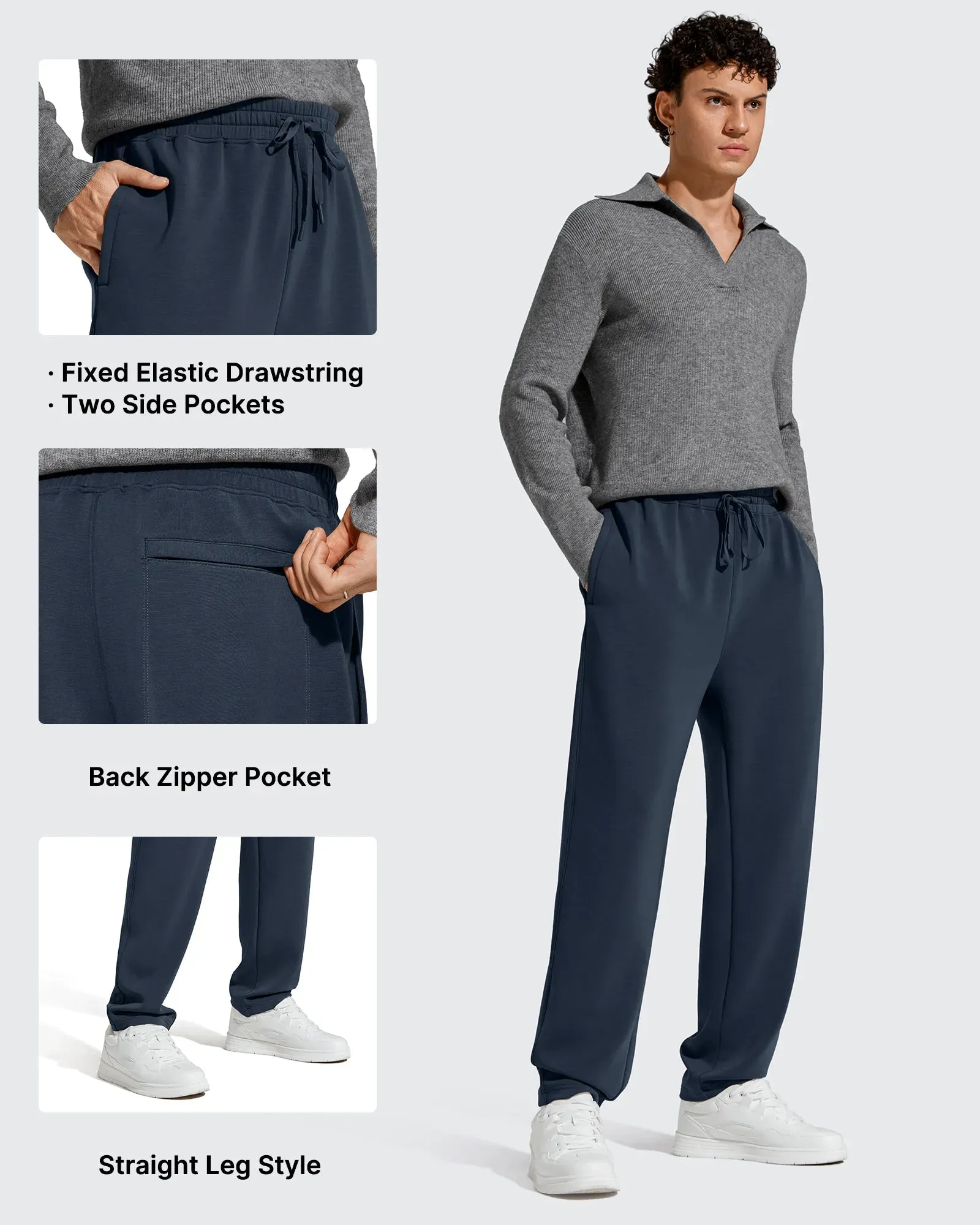 Smoofit Men's Fleece-Lined Drawstring Thermal Sweatpants sold by G4free product image thumbnail 4