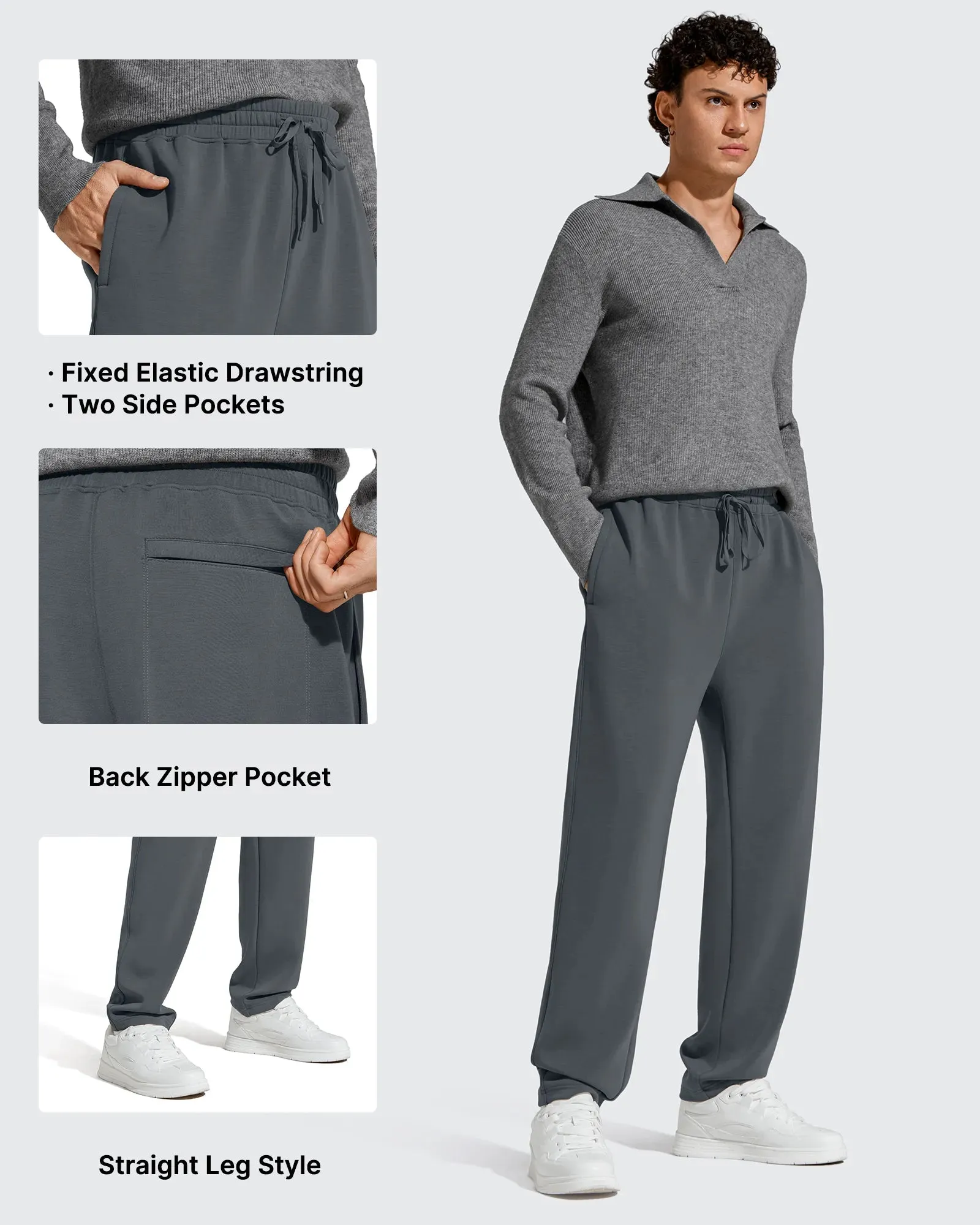 Smoofit Men's Fleece-Lined Drawstring Thermal Sweatpants sold by G4free product image thumbnail 5
