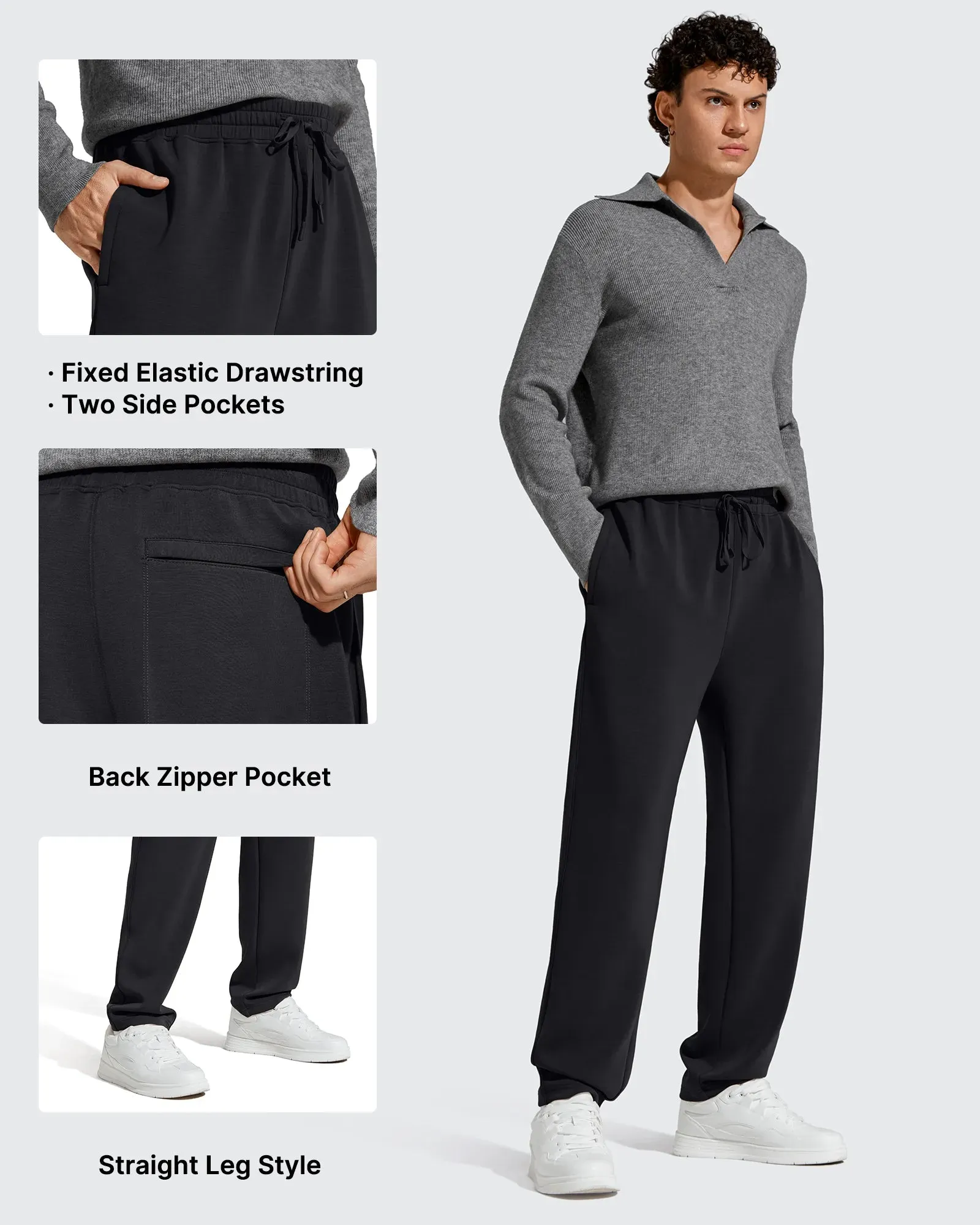 Smoofit Men's Fleece-Lined Drawstring Thermal Sweatpants sold by G4free product image thumbnail 3