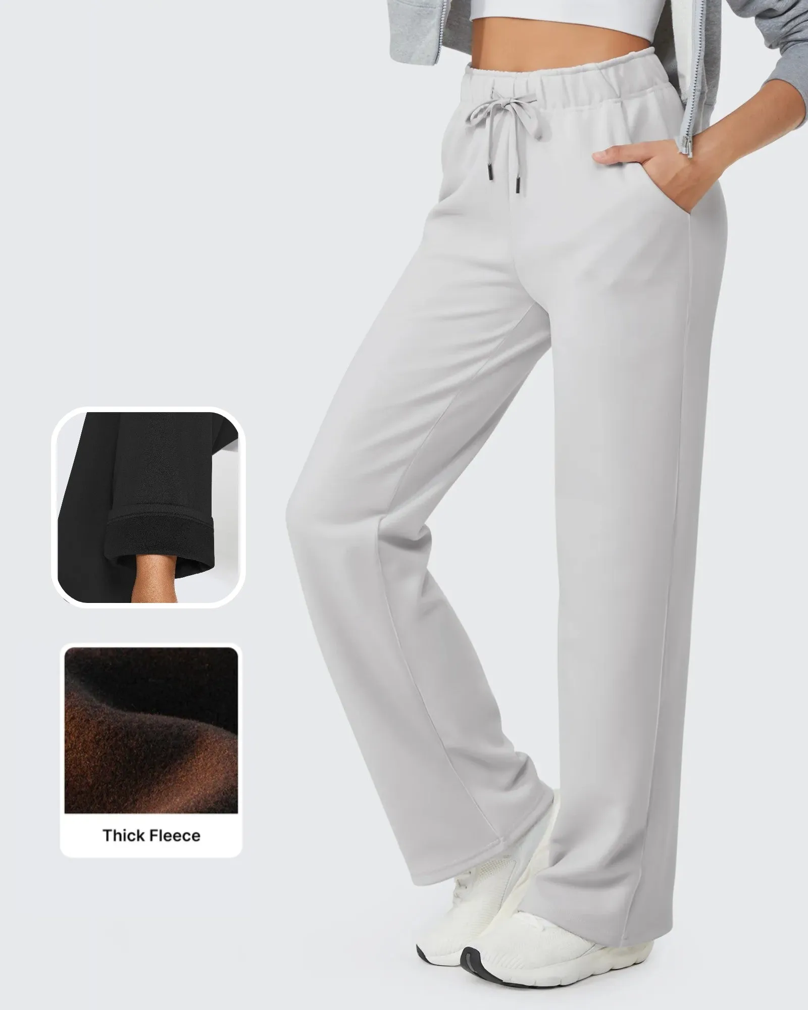 EverGoing Loose Fleece Lined Drawstring Casual Pants Petite sold by G4free