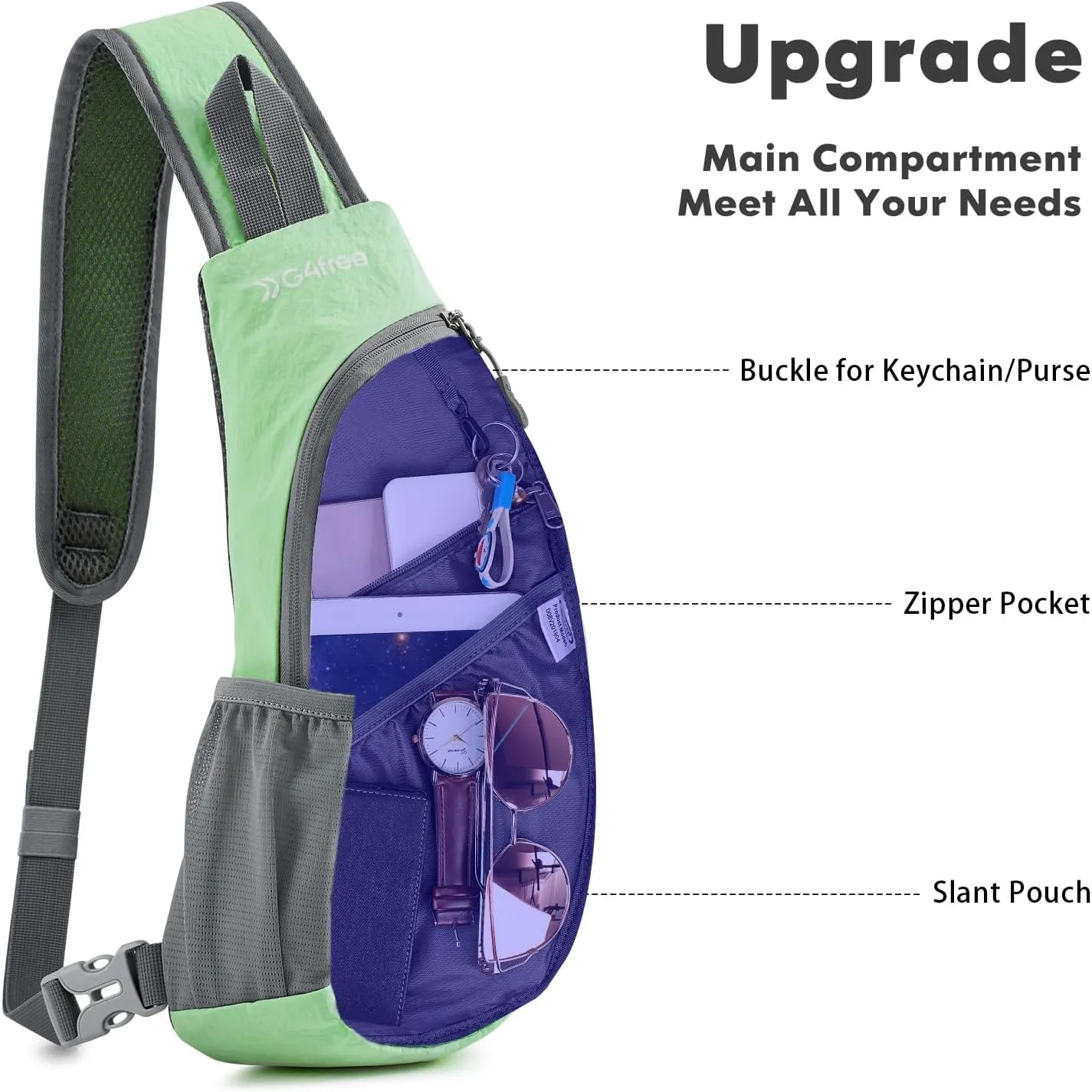 G4Free Sling Bag, Small Crossbody Backpack Lightweight Chest Shoulder Bags sold by G4free product image thumbnail 2