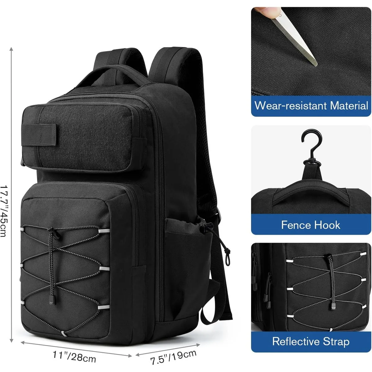 G4Free Pickleball Bag Fits 2 to 6 Paddles, Large Pickleball Backpack with Fence Hook sold by G4free product image thumbnail 3