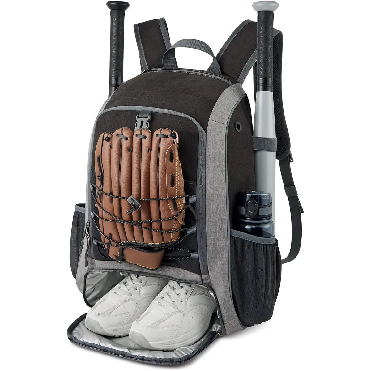 G4Free Baseball Bag, Softball Backpack with Shoe Compartment, Large Bat Backpack with Fence Hook sold by G4free
