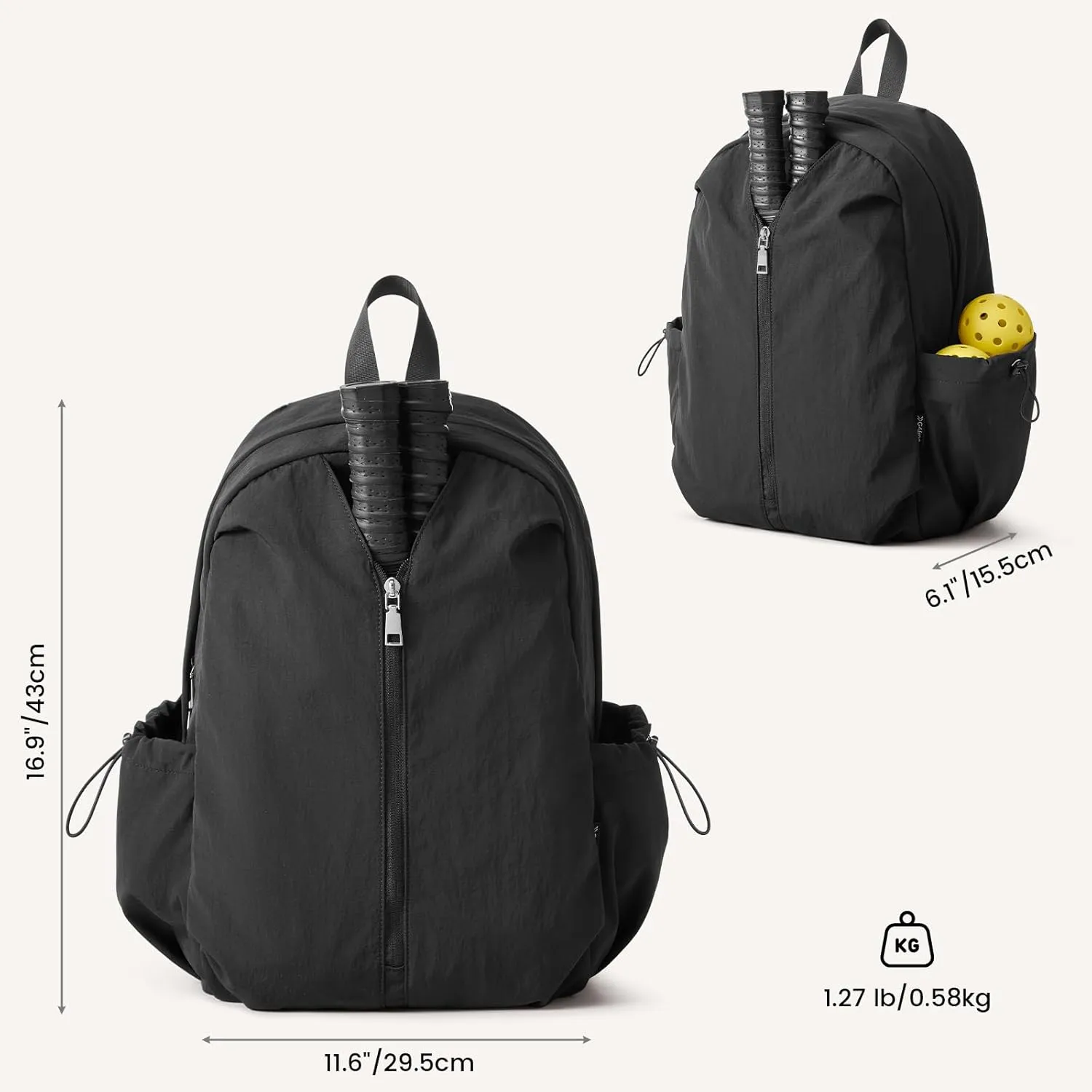 G4Free 20L Pickleball Bag, Pickleball Paddle Backpack with Fence Hook sold by G4free product image thumbnail 5