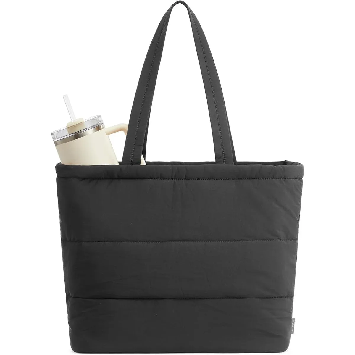 G4Free Tote Bag, Puffer Casual Shoulder Bag with Cup Holder and Laptop Compartment sold by G4free