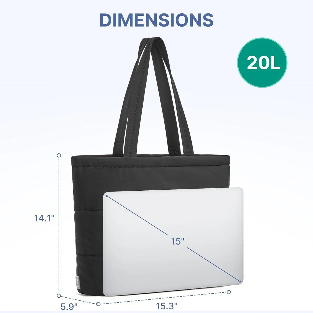 G4Free Tote Bag, Puffer Casual Shoulder Bag with Cup Holder and Laptop Compartment sold by G4free product image thumbnail 5
