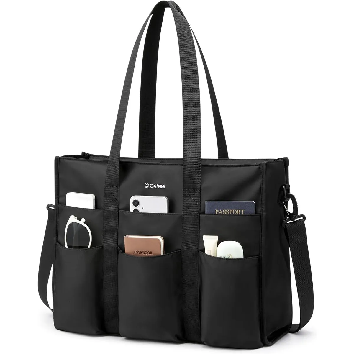 G4Free Tote Bag, Multi-Compartment Large Capacity Work Bag with Zipper Top Handle, Shoulder Bag sold by G4free
