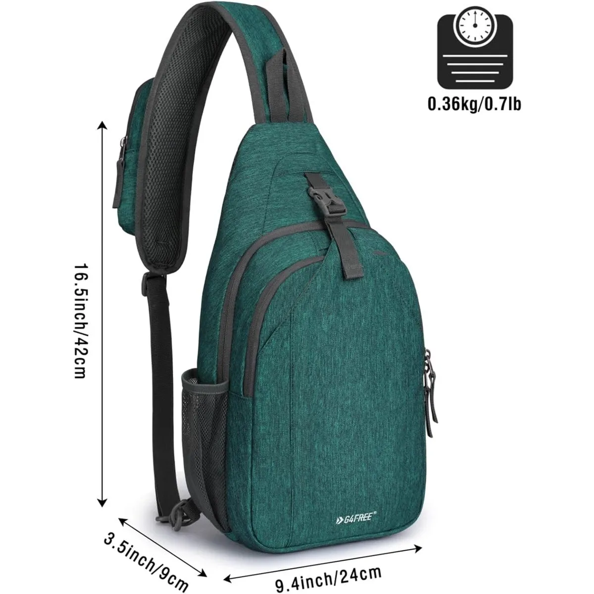 G4Free Sling Bag RFID Blocking Sling Backpack Crossbody Chest Bag Daypack sold by G4free product image thumbnail 3