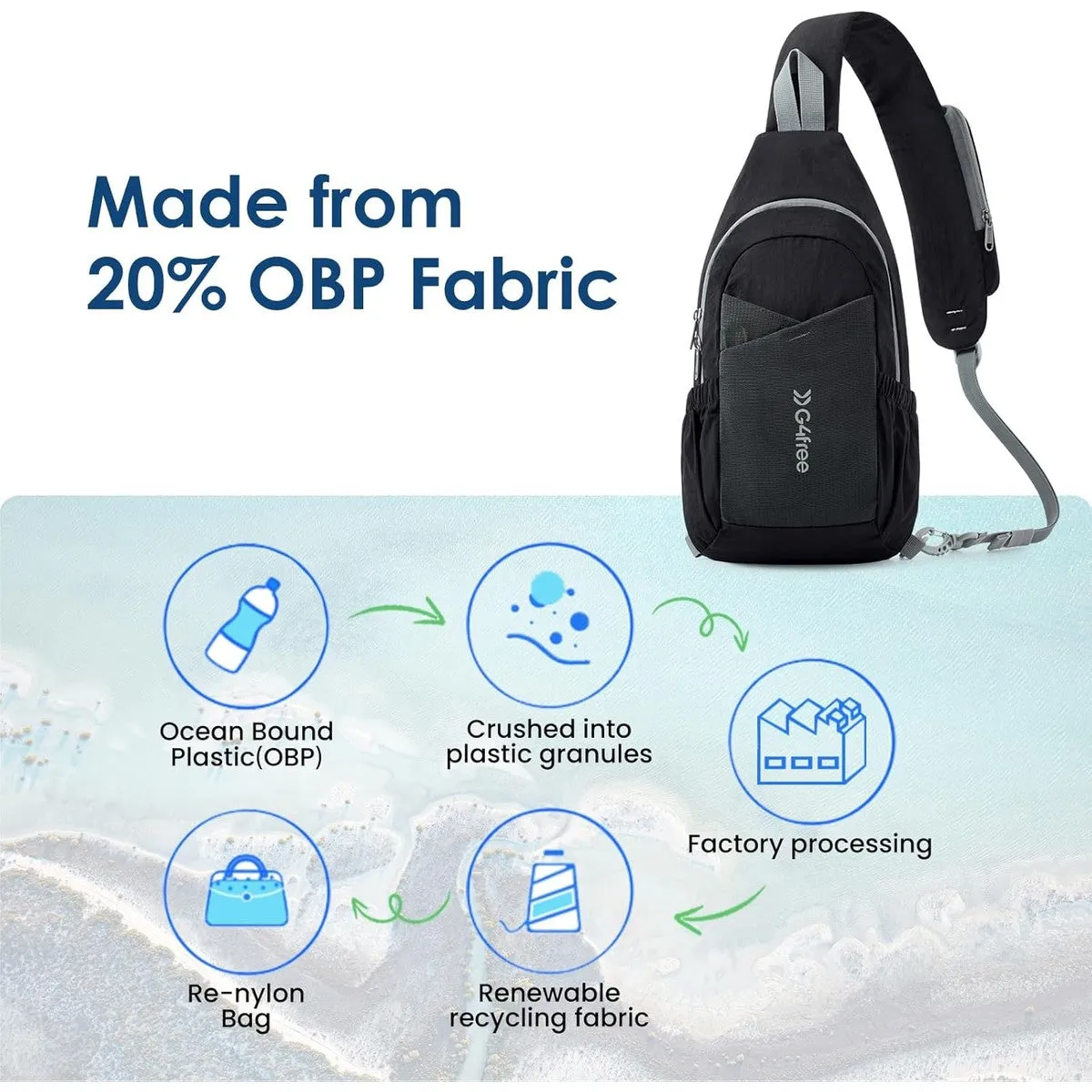 G4Free Sling Bag Casual Chest Shoulder Handbag Crossbody Backpack sold by G4free product image thumbnail 2