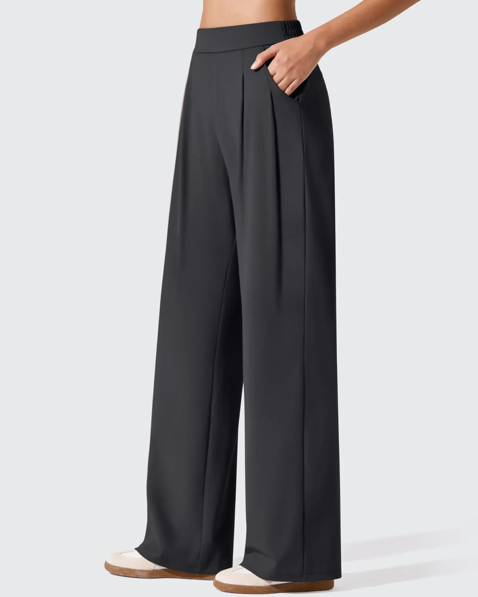 ShiftReady Two Front Pleated Wide Leg Dress Pants sold by G4free
