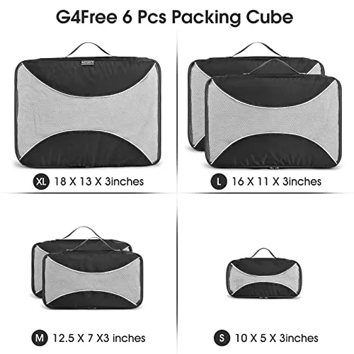 G4Free Packing Cubes 6pcs Travel Accessories Organizers Travel Packing Bags sold by G4free product image thumbnail 3