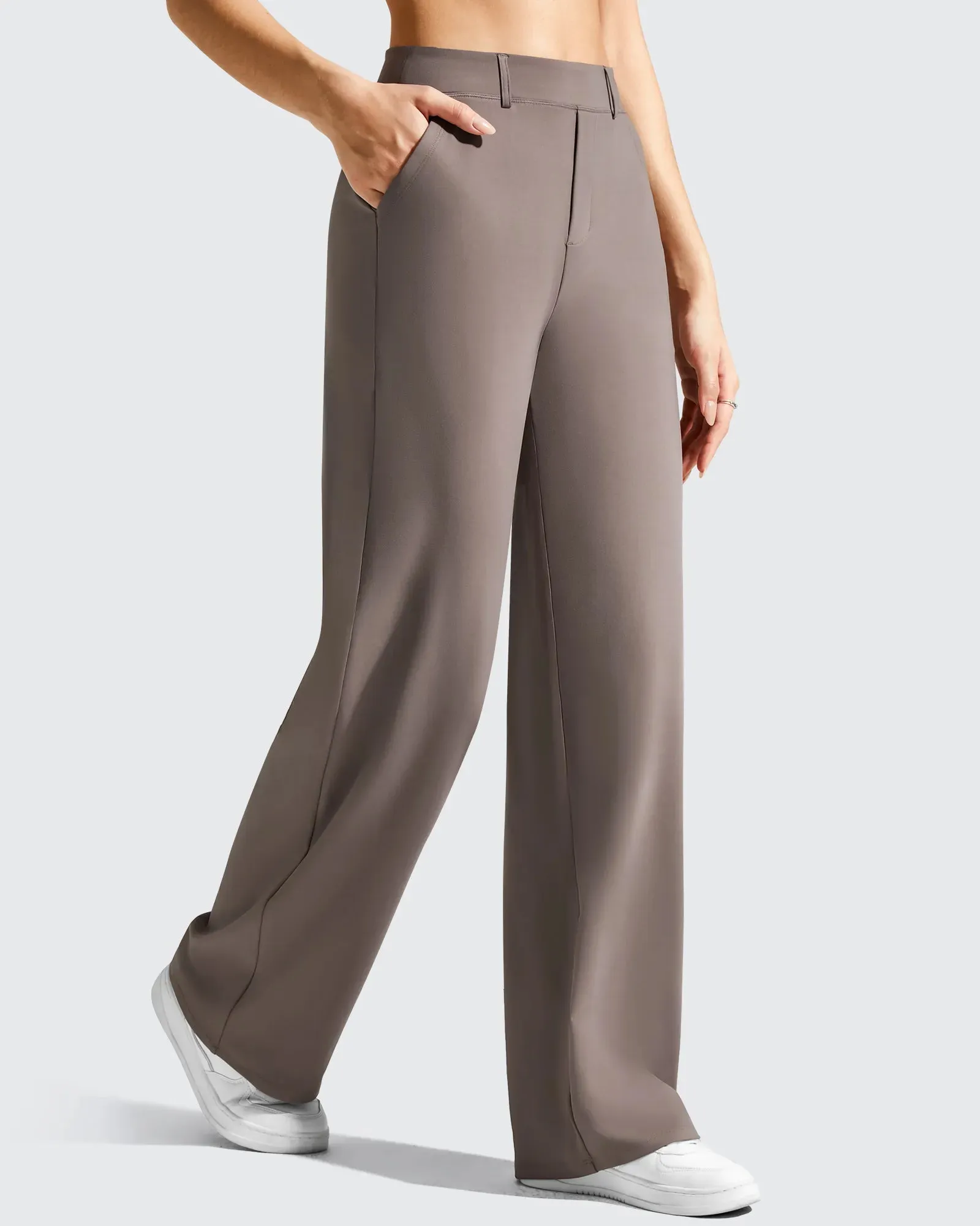 EverGoing Wide Leg Belt Loops High-Waist Dress Pants sold by G4free product image thumbnail 3