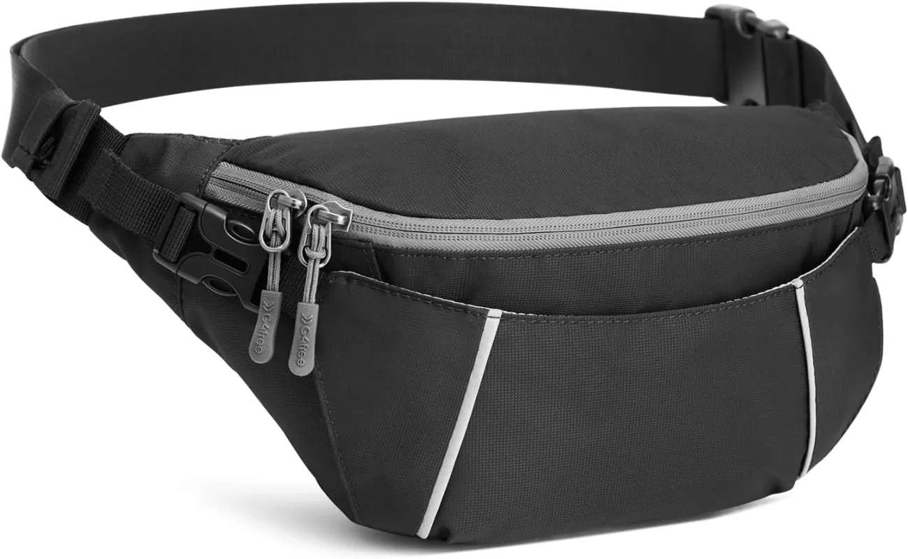 G4Free Recycled Fanny for Men Anti-Theft Crossbody Belt Bag Waist Pack with RFID made by G4free