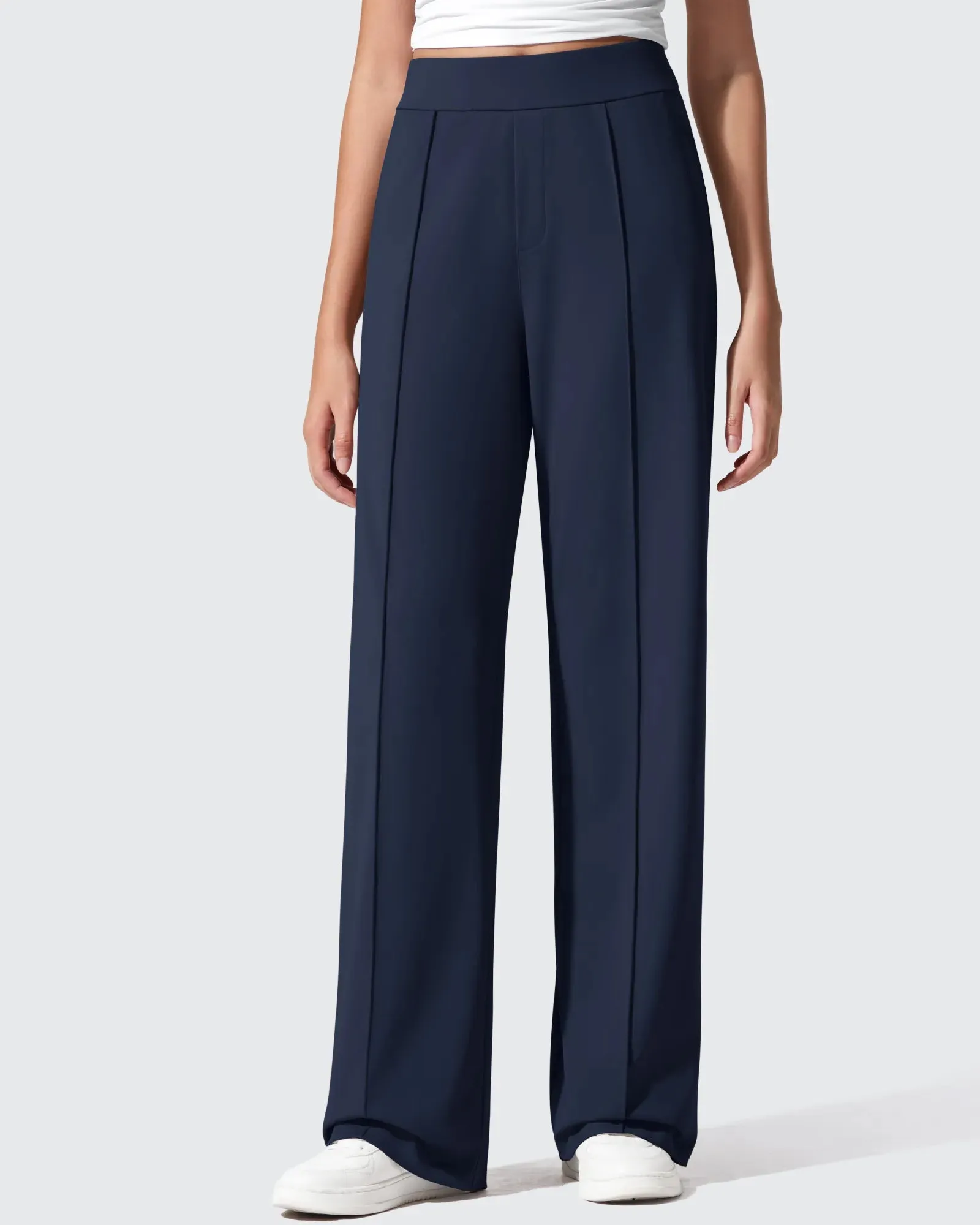 ShiftReady Pockets Elastic Band Wide Leg Work Pants sold by G4free product image thumbnail 4